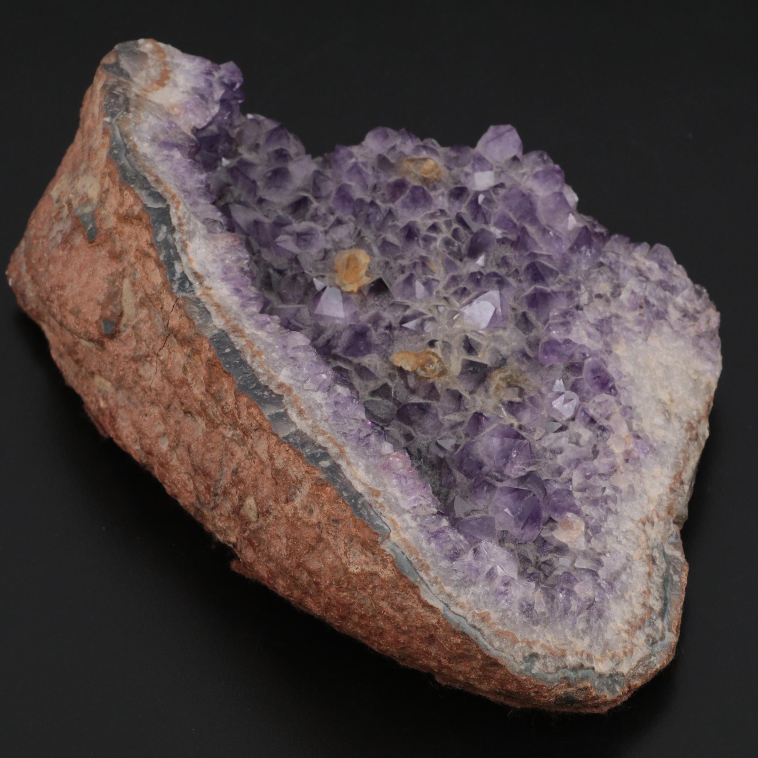 Amethyst Geode Cluster Specimen with Acrylic Stand