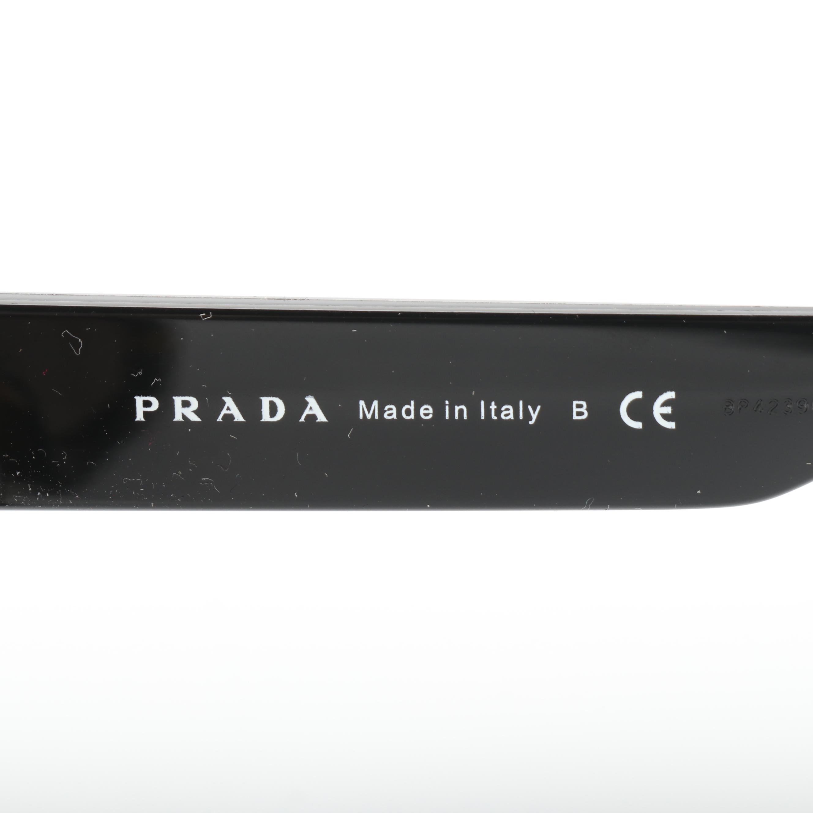 Prada SPR24X Havana Modified Cat Eye Sunglasses with Case