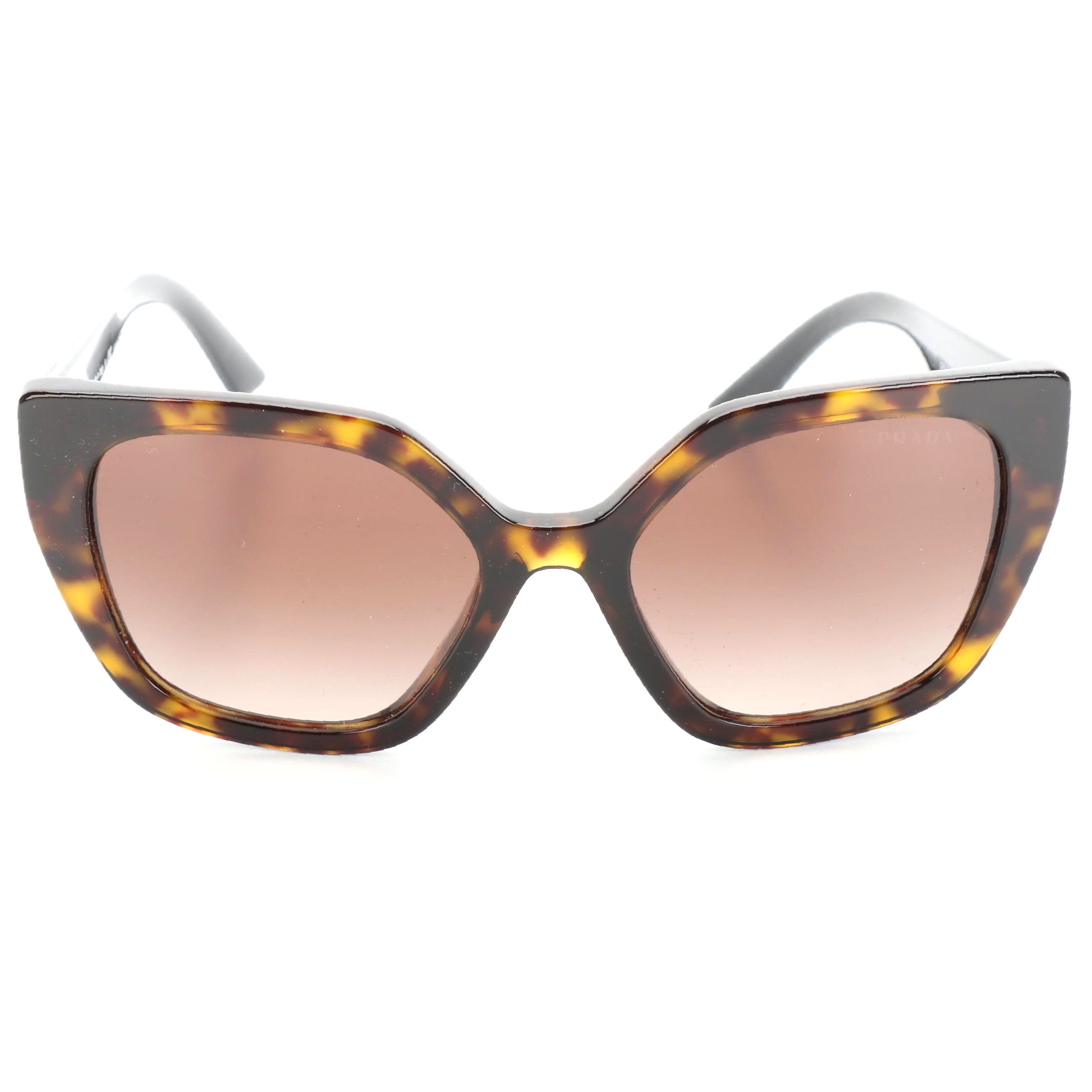 Prada SPR24X Havana Modified Cat Eye Sunglasses with Case