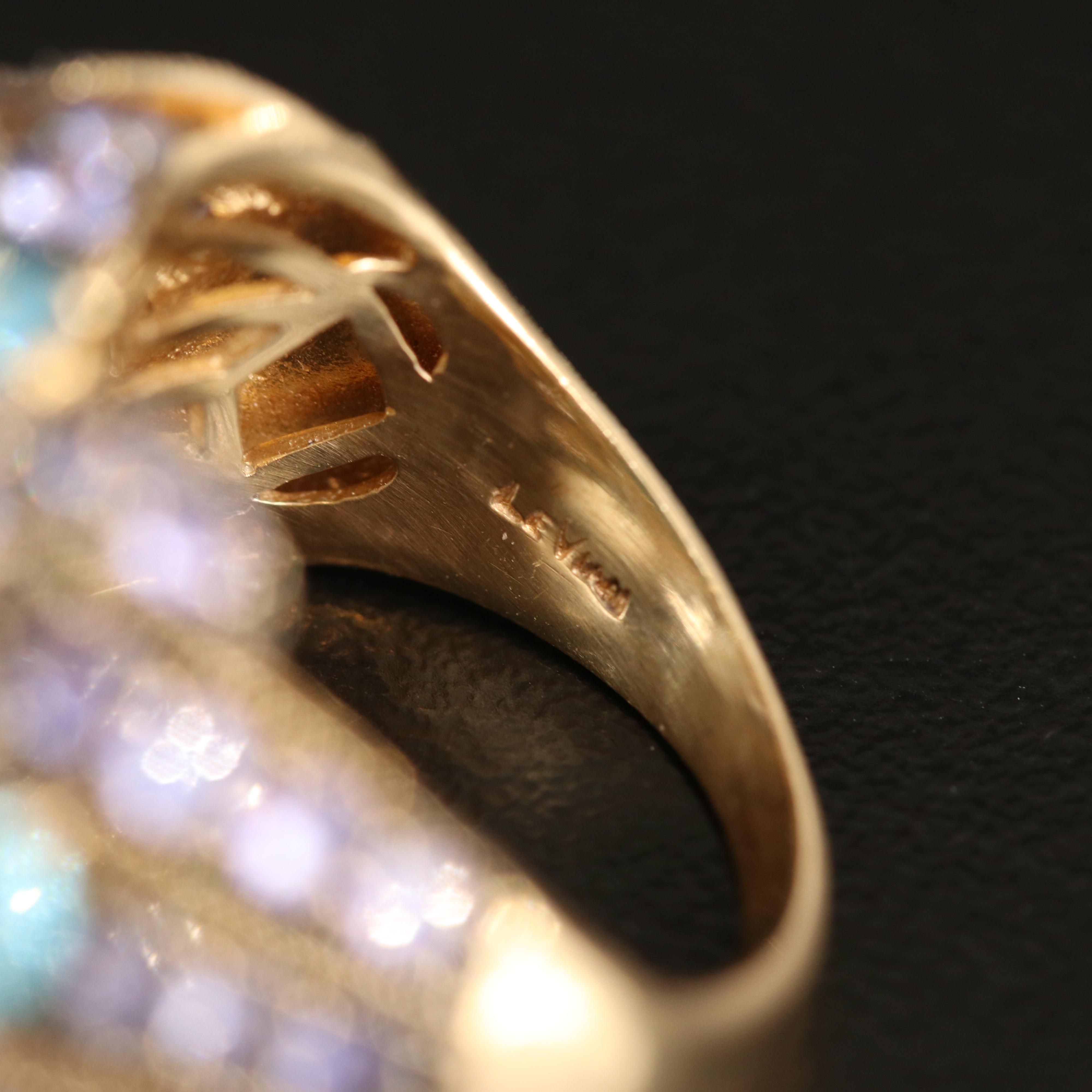 Le Vian 14K Turquoise, Sky Blue Topaz and Tanzanite Ring