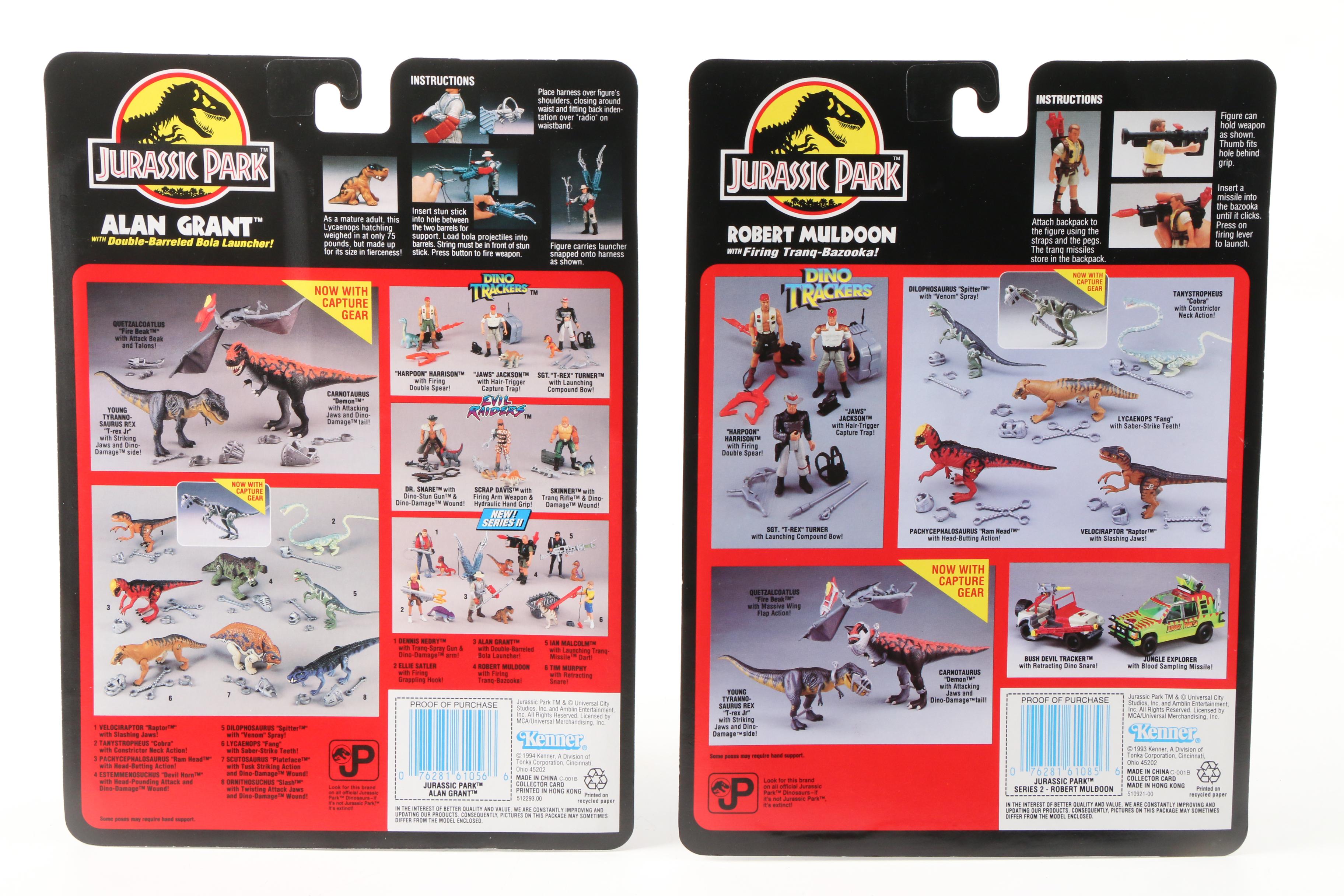 Kenner Jurassic Park Robert Muldoon and Dr. Grant Action Figures