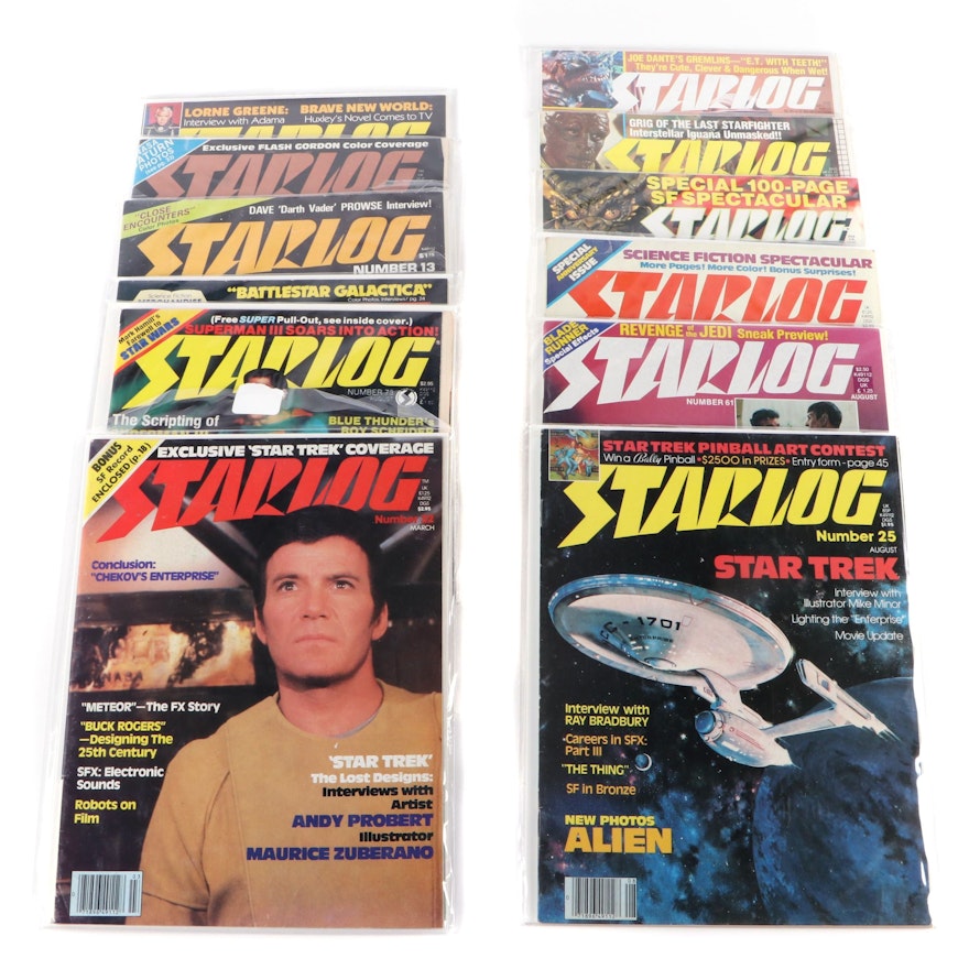 "Starlog" Science Fiction Magazines, Late 20th Century