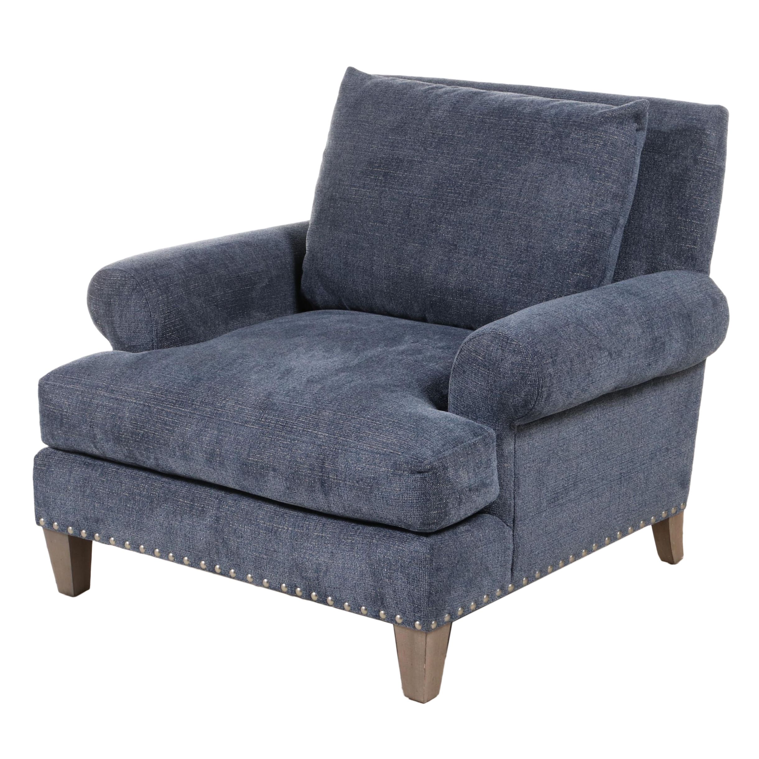 Bernhardt "Sadie" Custom-Upholstered Easy Armchair with Nailhead Trim