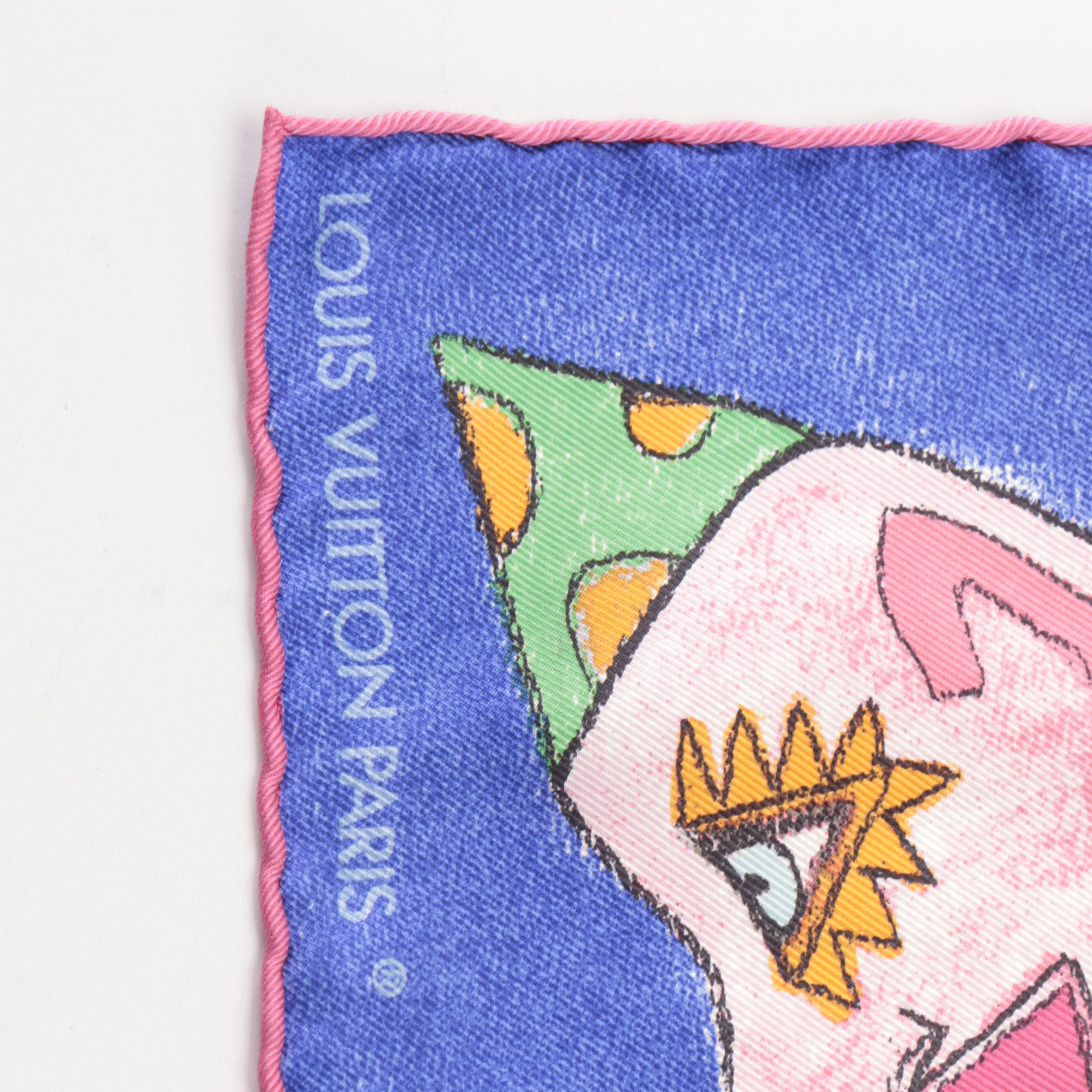 Louis Vuitton x William Wilson "Les Chevaux" Silk Twill Scarf