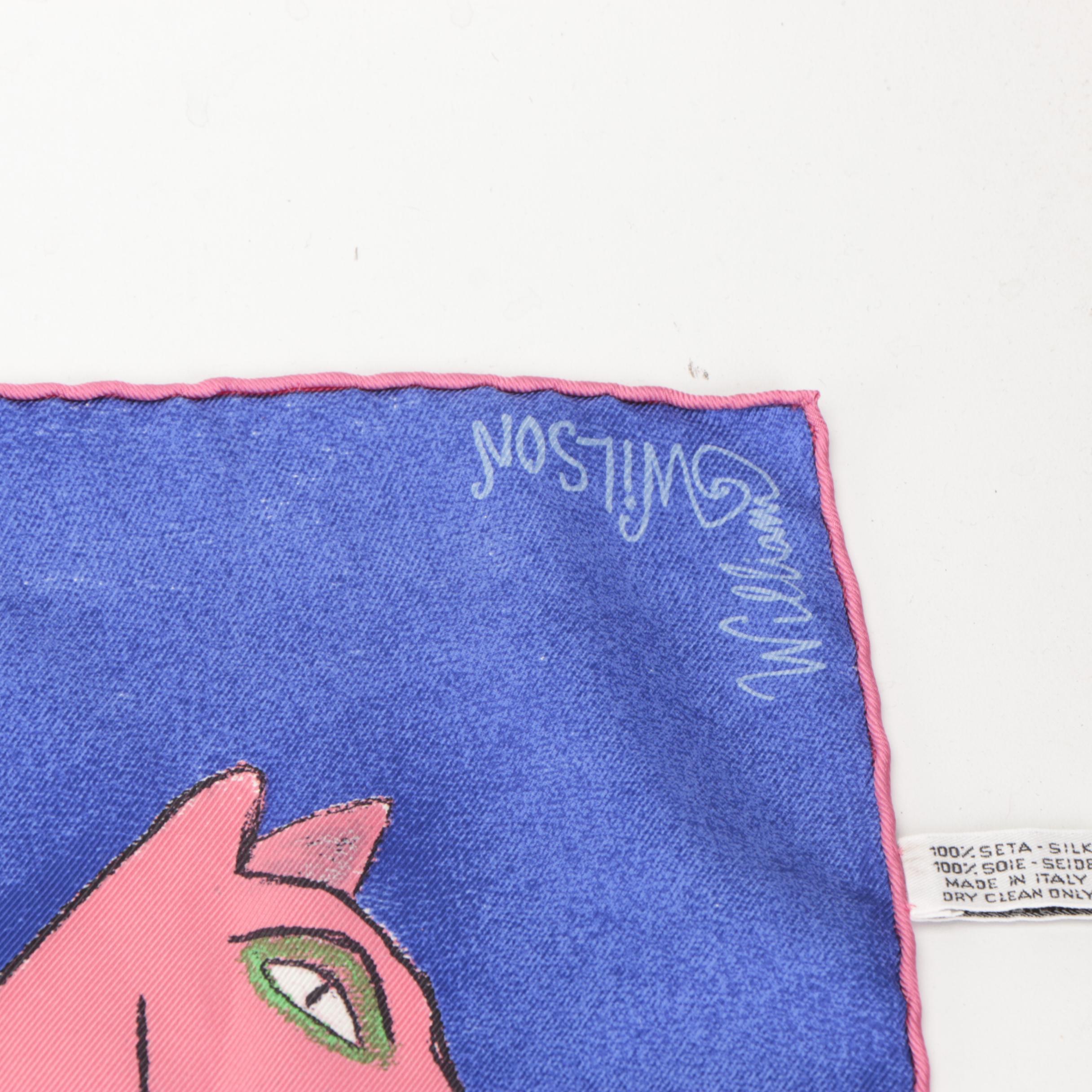 Louis Vuitton x William Wilson "Les Chevaux" Silk Twill Scarf