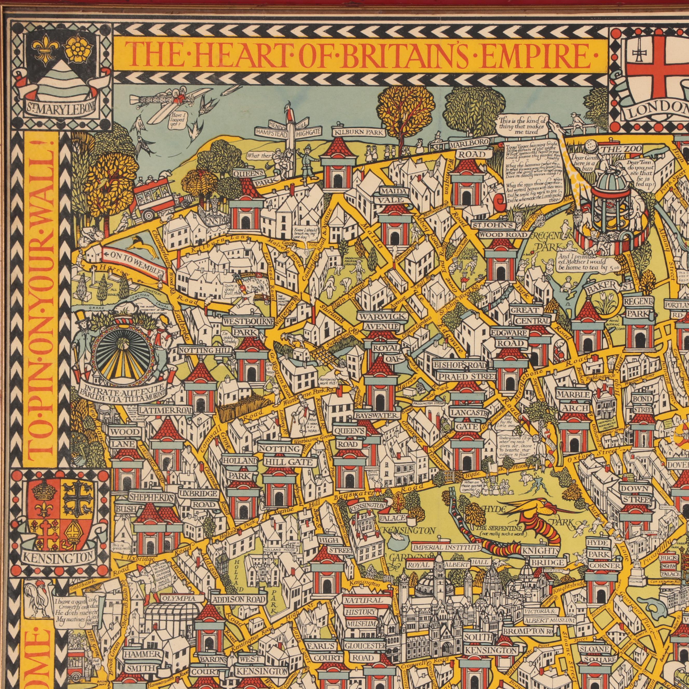 MacDonald Gill Map "The Wonderground Map of London Town"