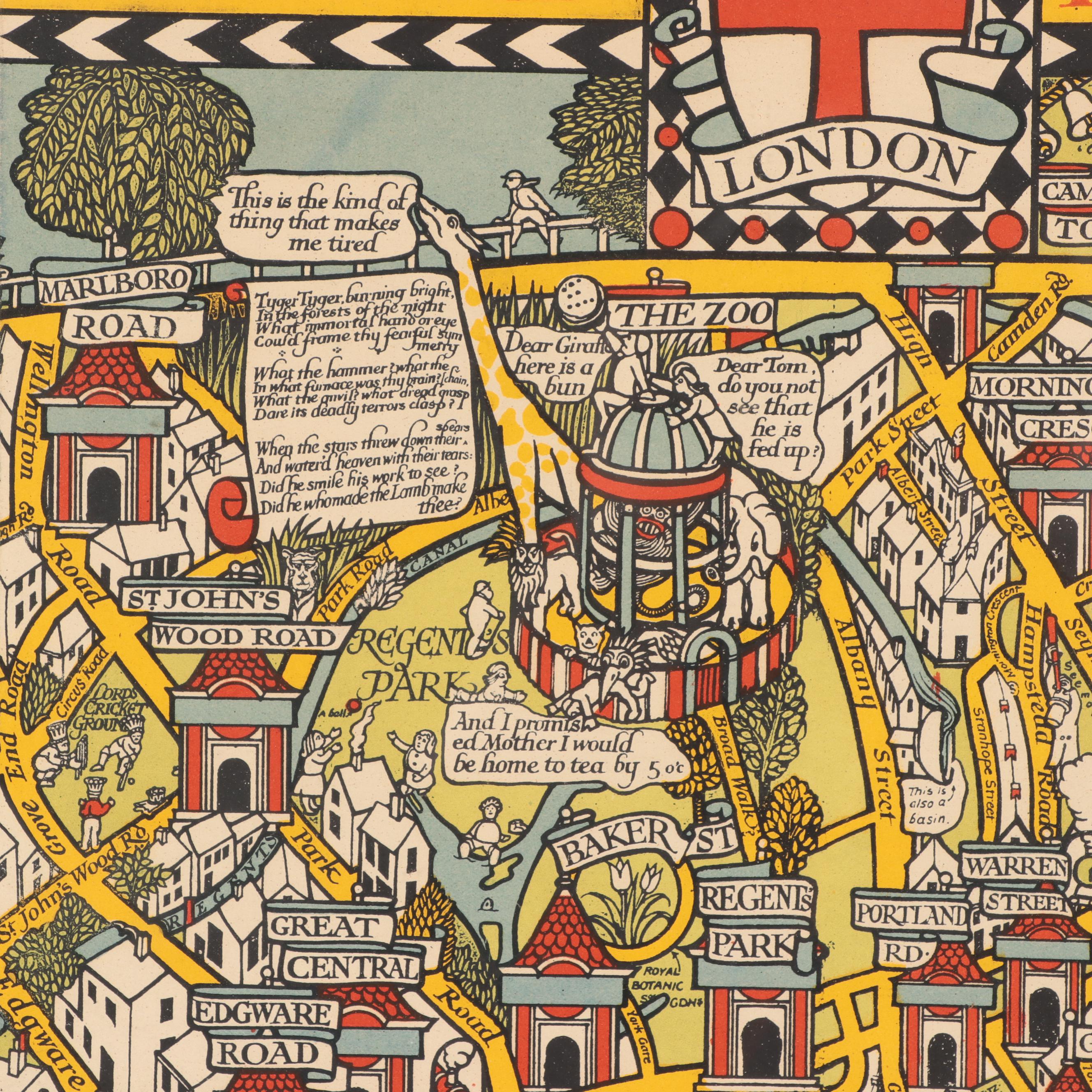 MacDonald Gill Map "The Wonderground Map of London Town"