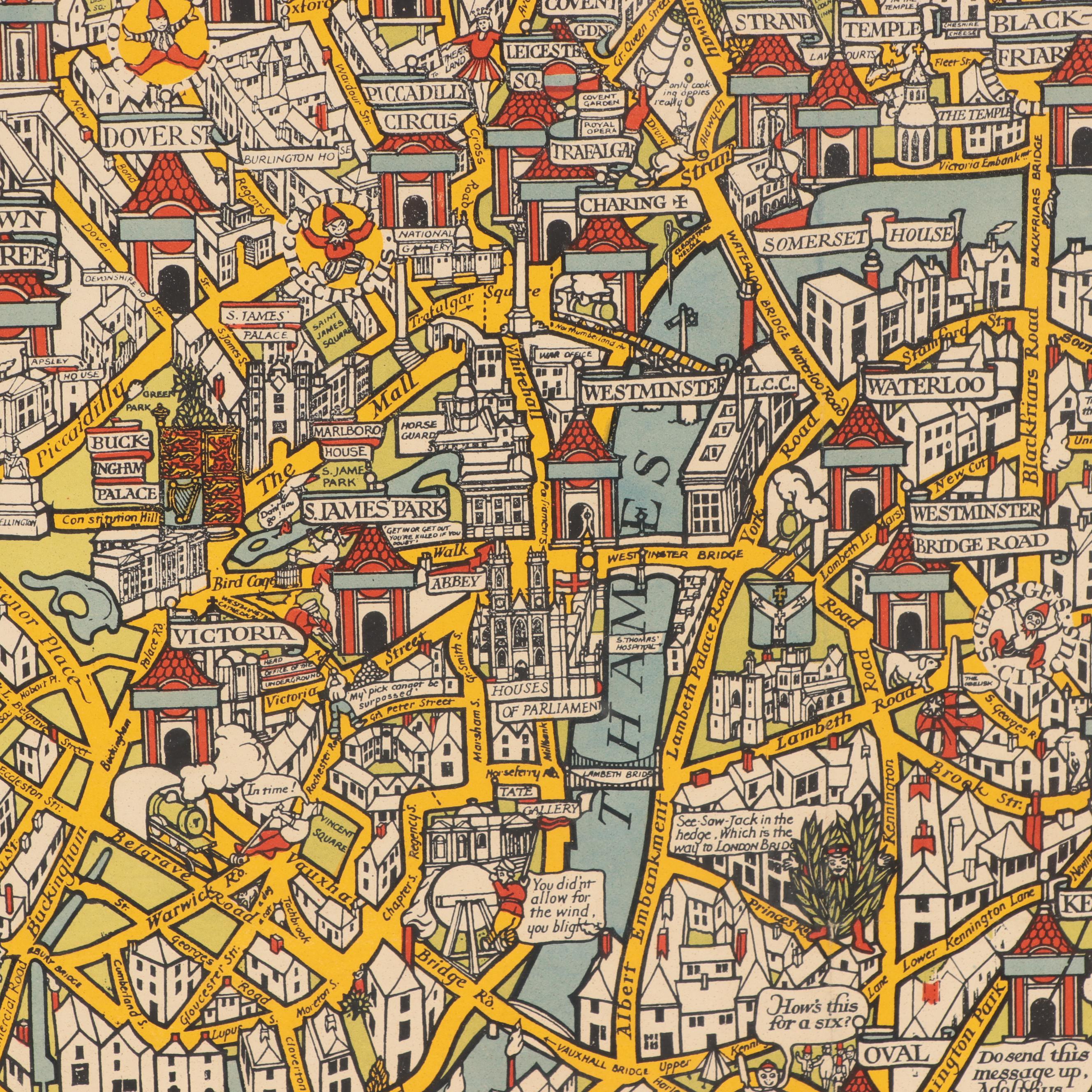 MacDonald Gill Map "The Wonderground Map of London Town"