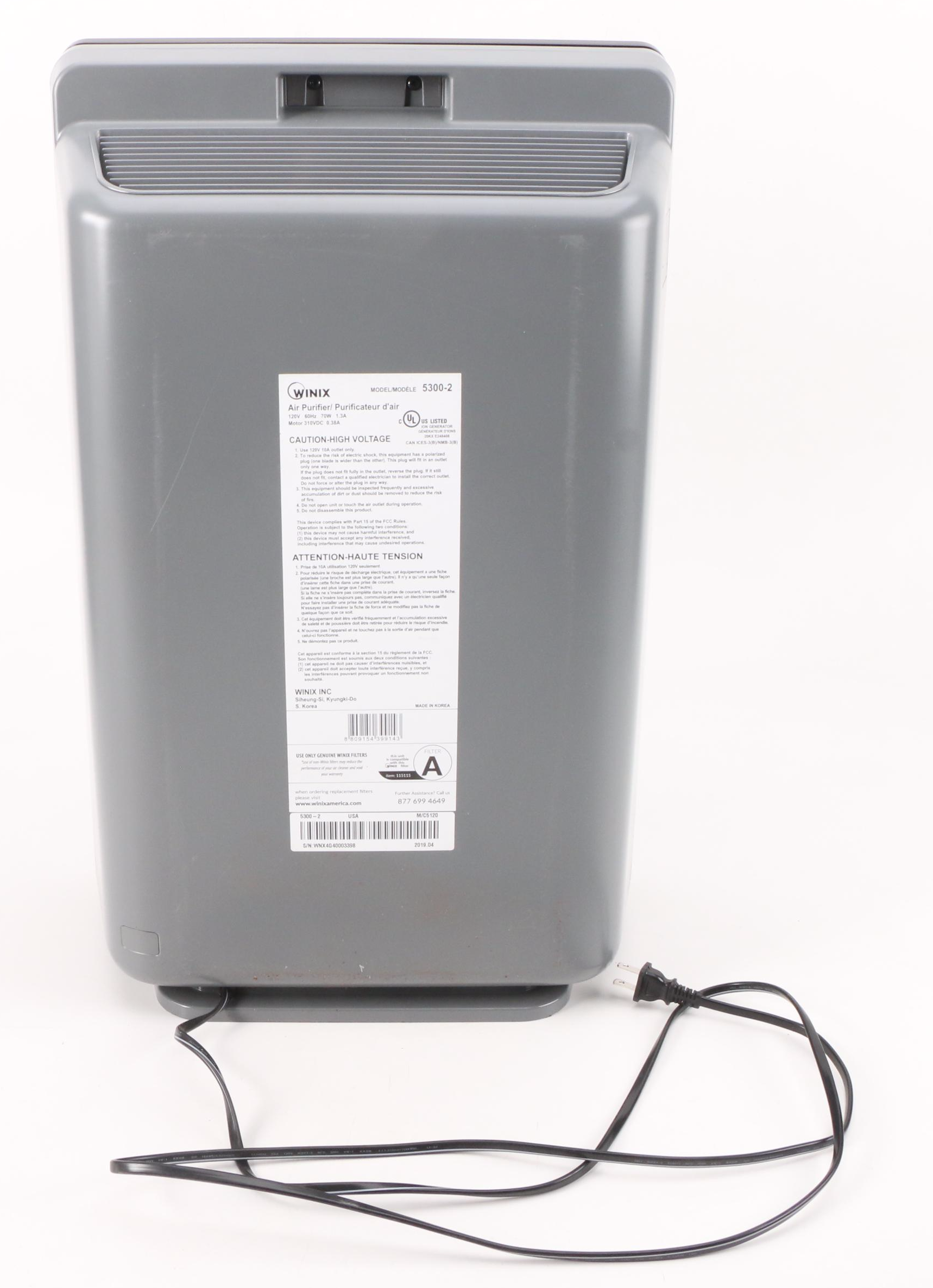 Winix PlasmaWave Air Purifier, 2019