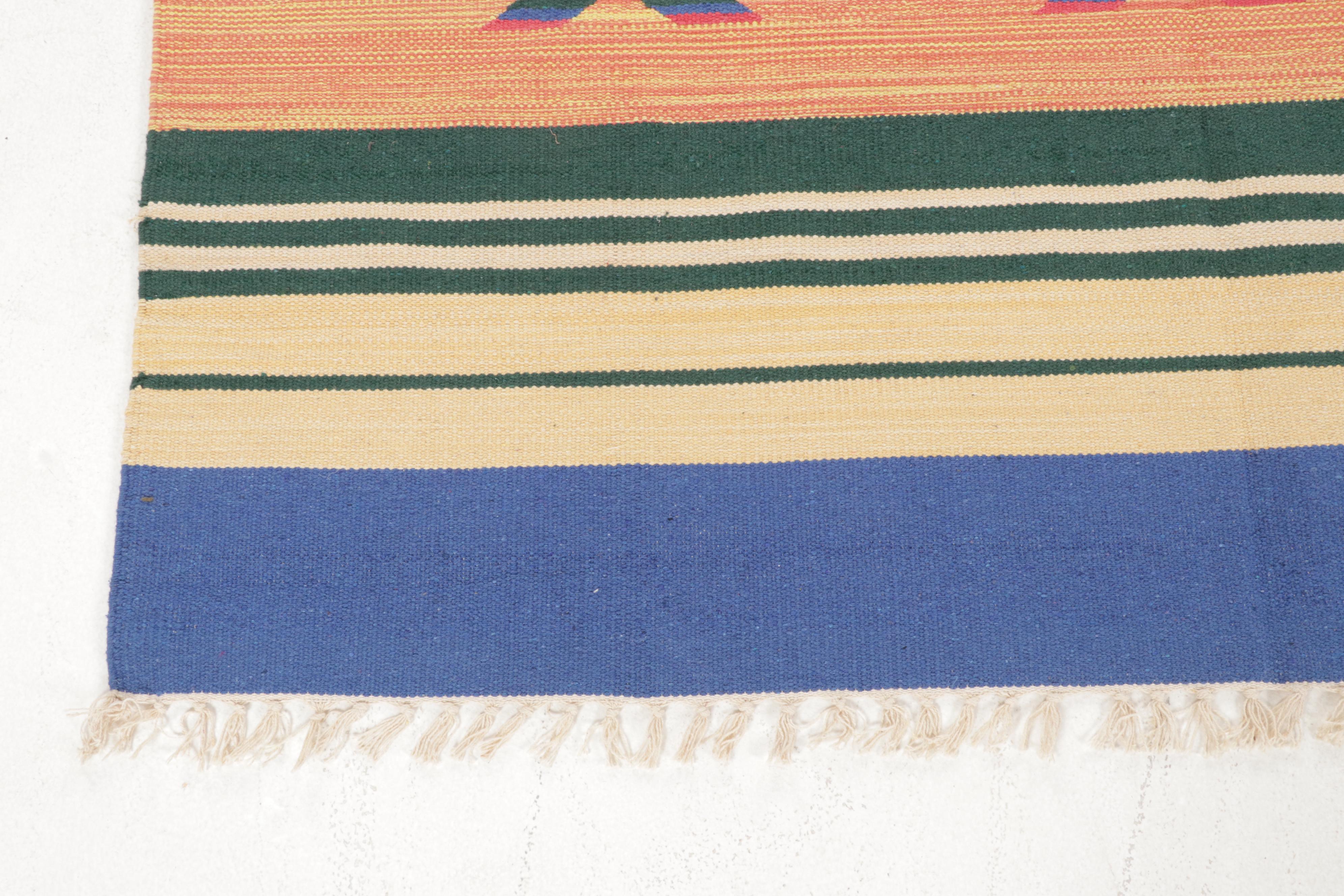 5'1 x 7'6 Handwoven Southwestern Style Kilim Area Rug
