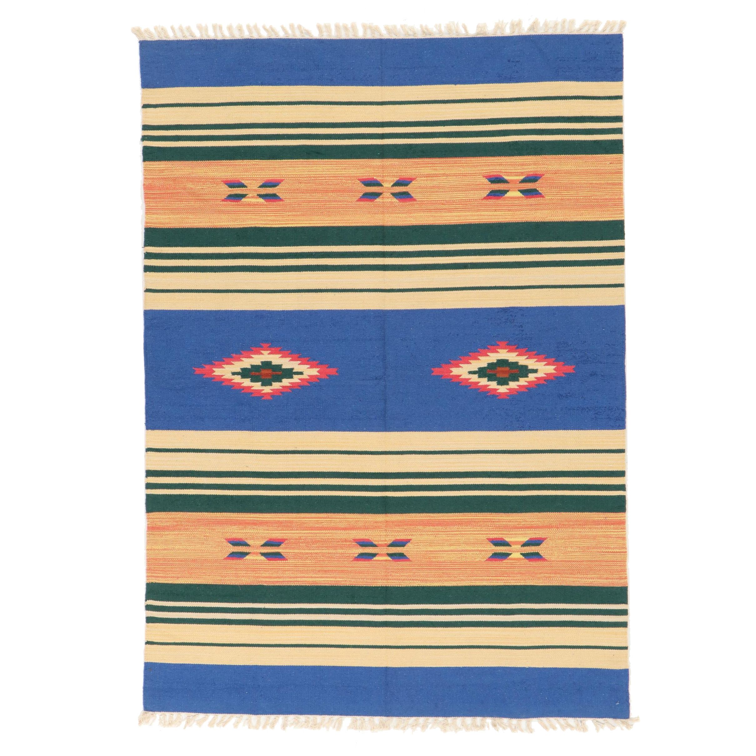 5'1 x 7'6 Handwoven Southwestern Style Kilim Area Rug