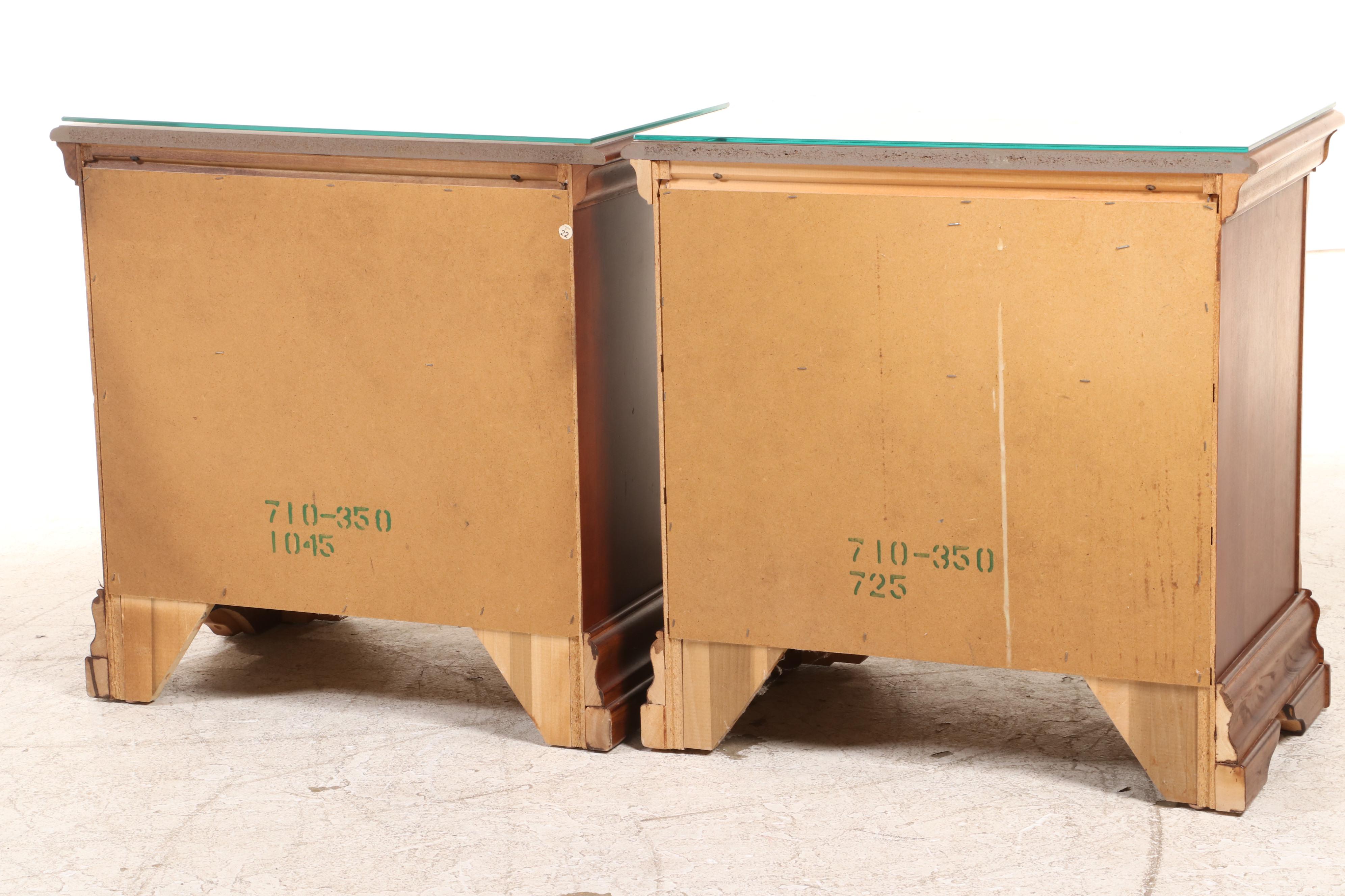 Pair of Alexander Julian "Home Colours" Cherrywood and Line-Inlaid Nightstands