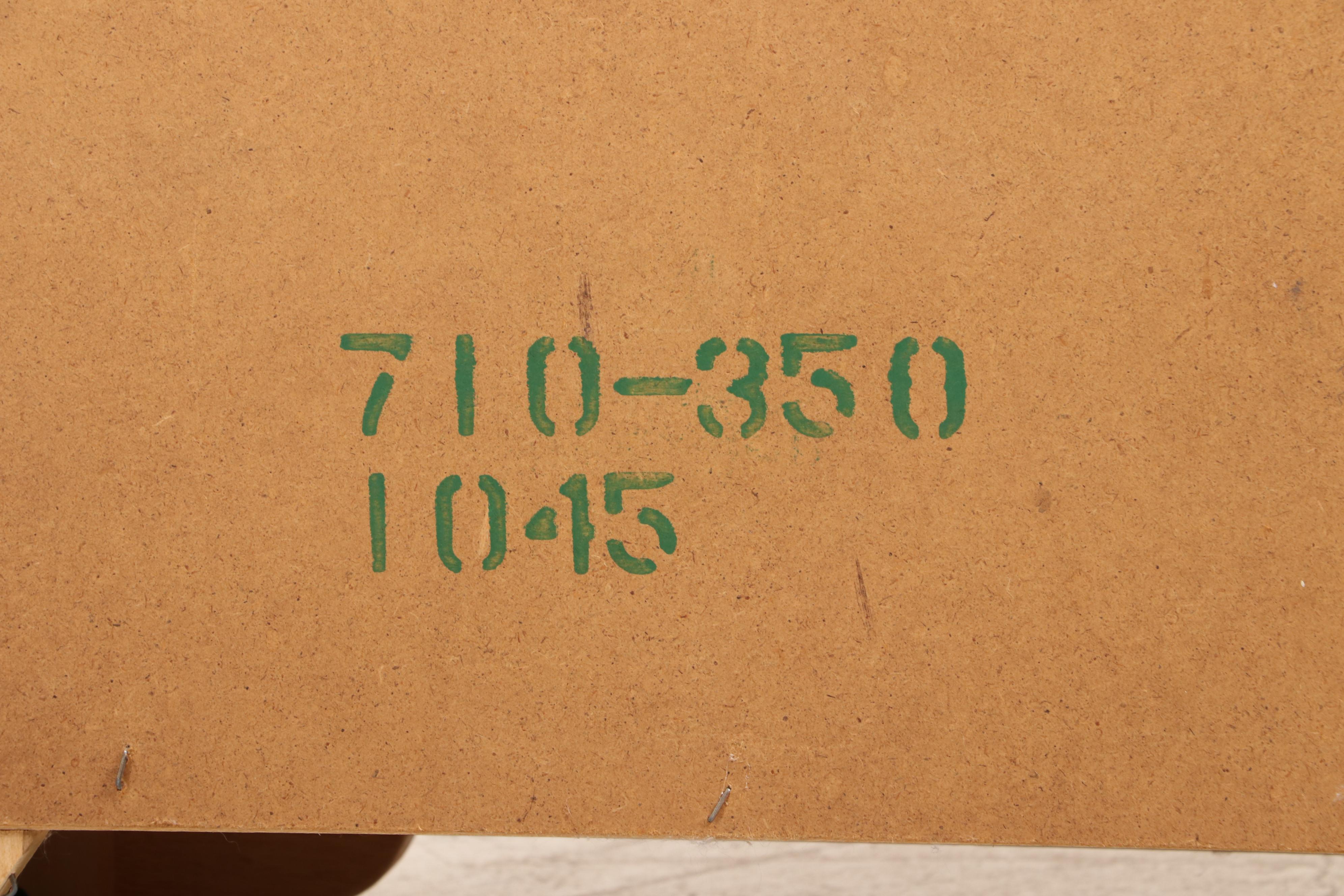 Pair of Alexander Julian "Home Colours" Cherrywood and Line-Inlaid Nightstands