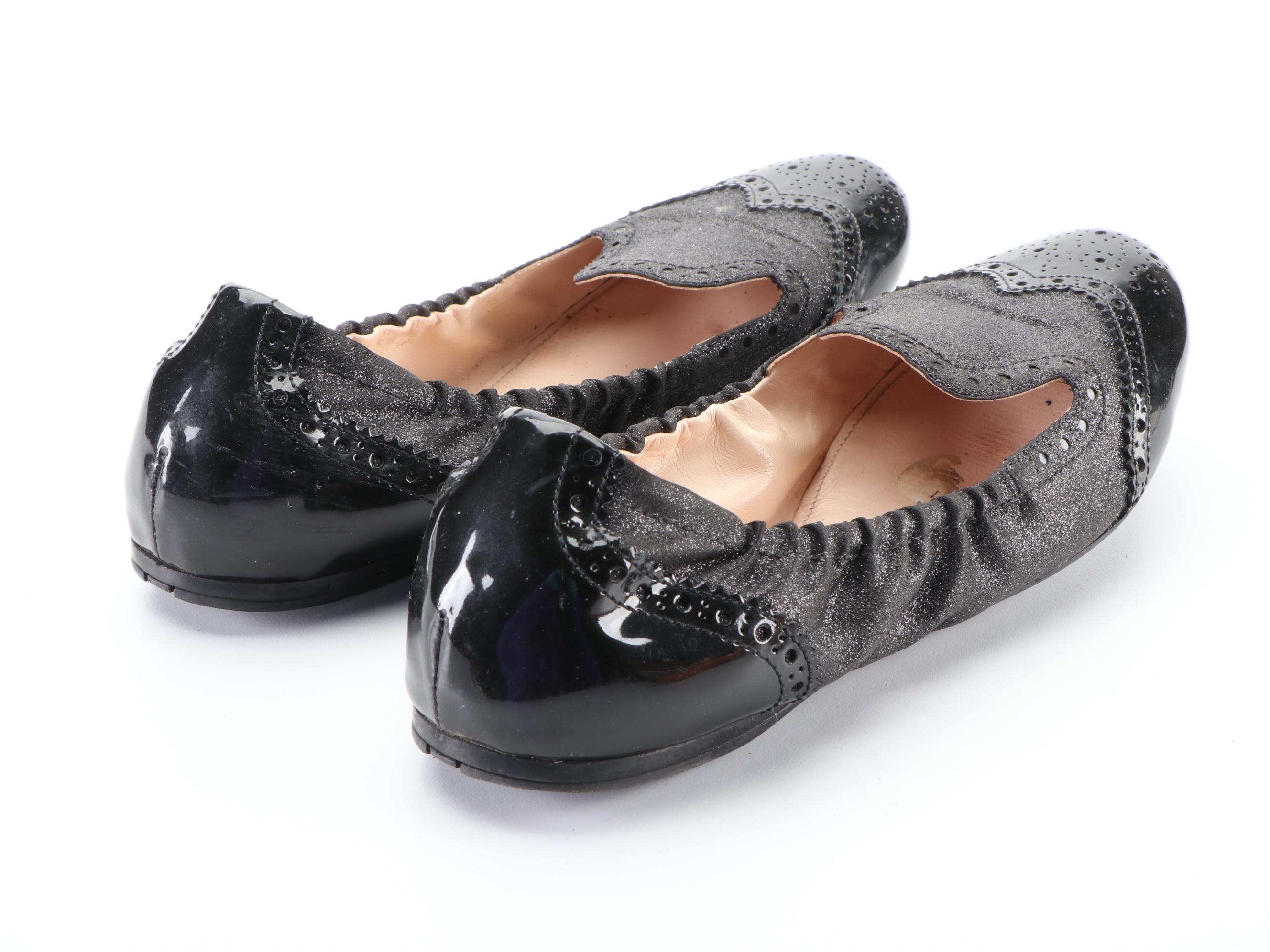 Prada Sport Skimmer Shoes with L.K. Bennett Poppy Bow Flats