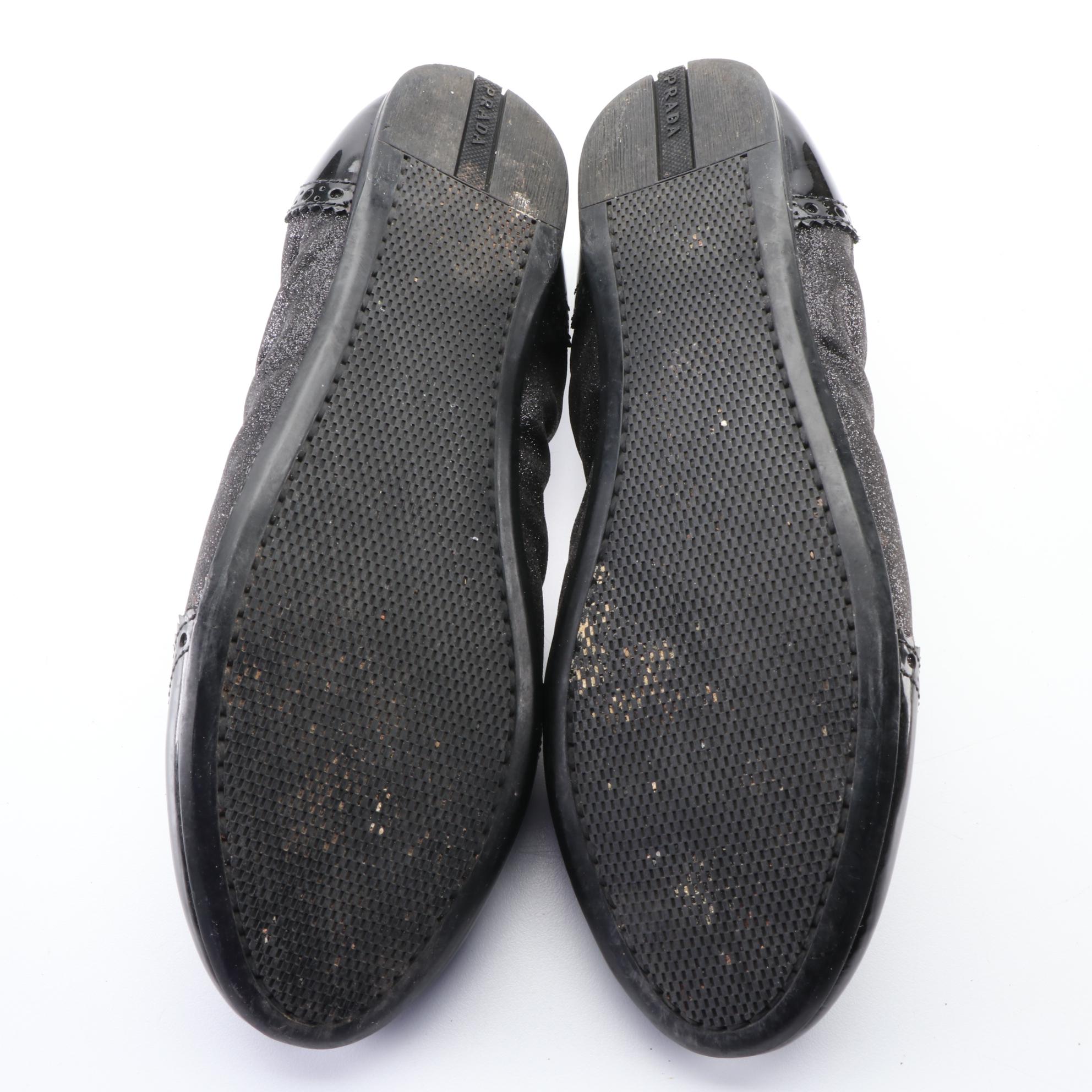 Prada Sport Skimmer Shoes with L.K. Bennett Poppy Bow Flats