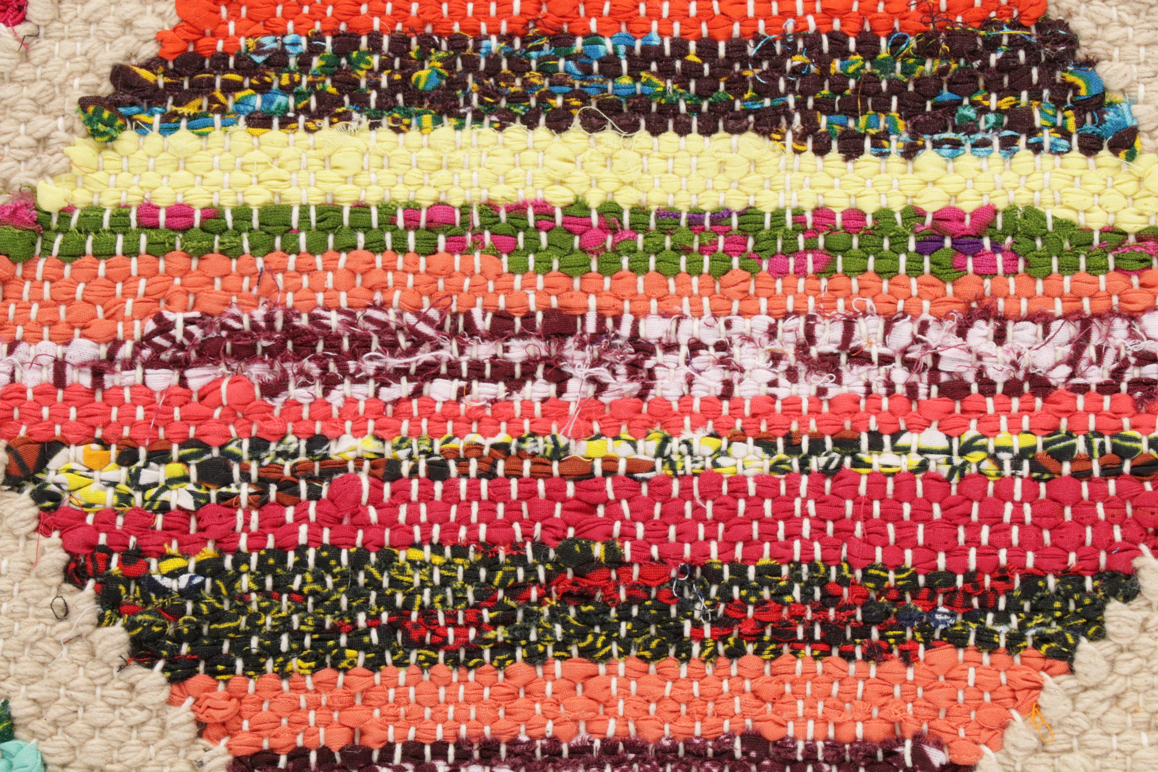 4'10 x 7'5 Handwoven Indian Rag Rug Area Rug