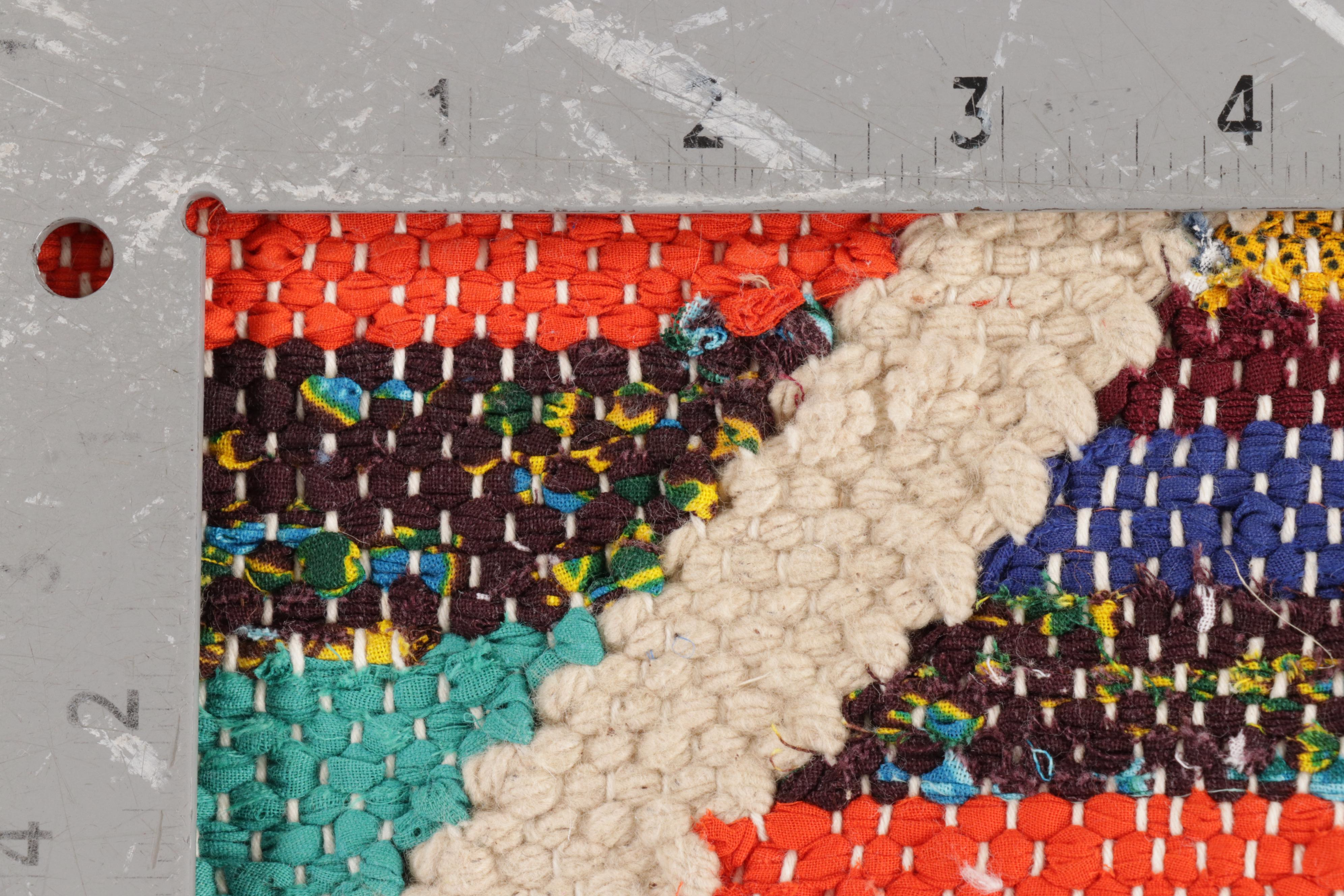 4'10 x 7'5 Handwoven Indian Rag Rug Area Rug