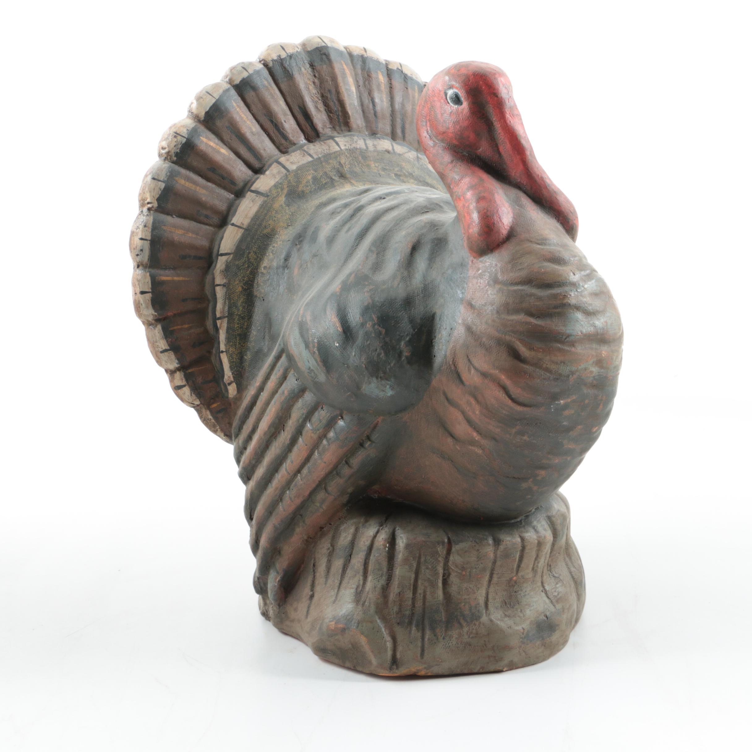 Ragon House Turkey with Concrete Pumpkins and Other Fall Décor