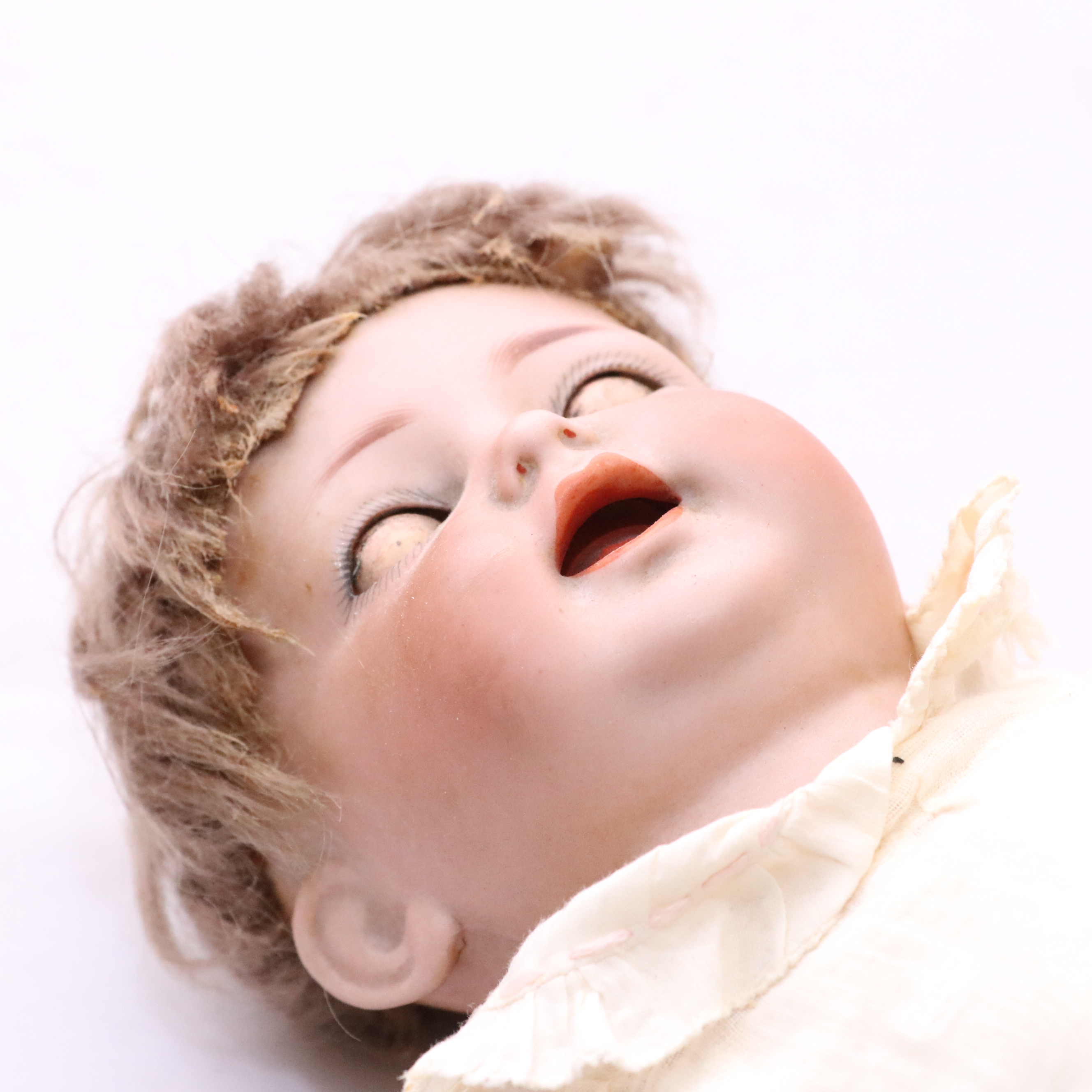 K Star R 122 Character Baby Doll with Victorian Ball and Stick Canopy Pram