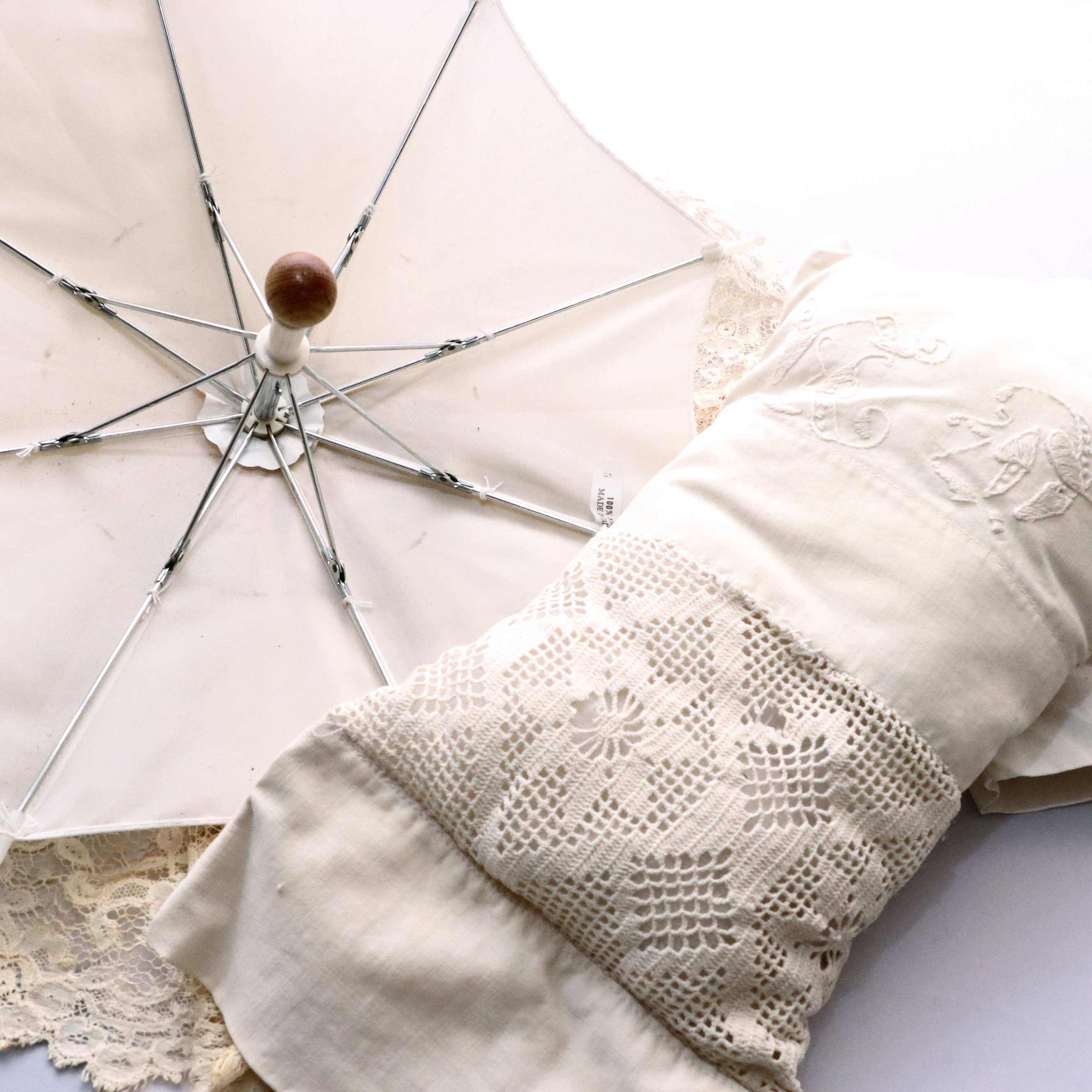 K Star R 122 Character Baby Doll with Victorian Ball and Stick Canopy Pram