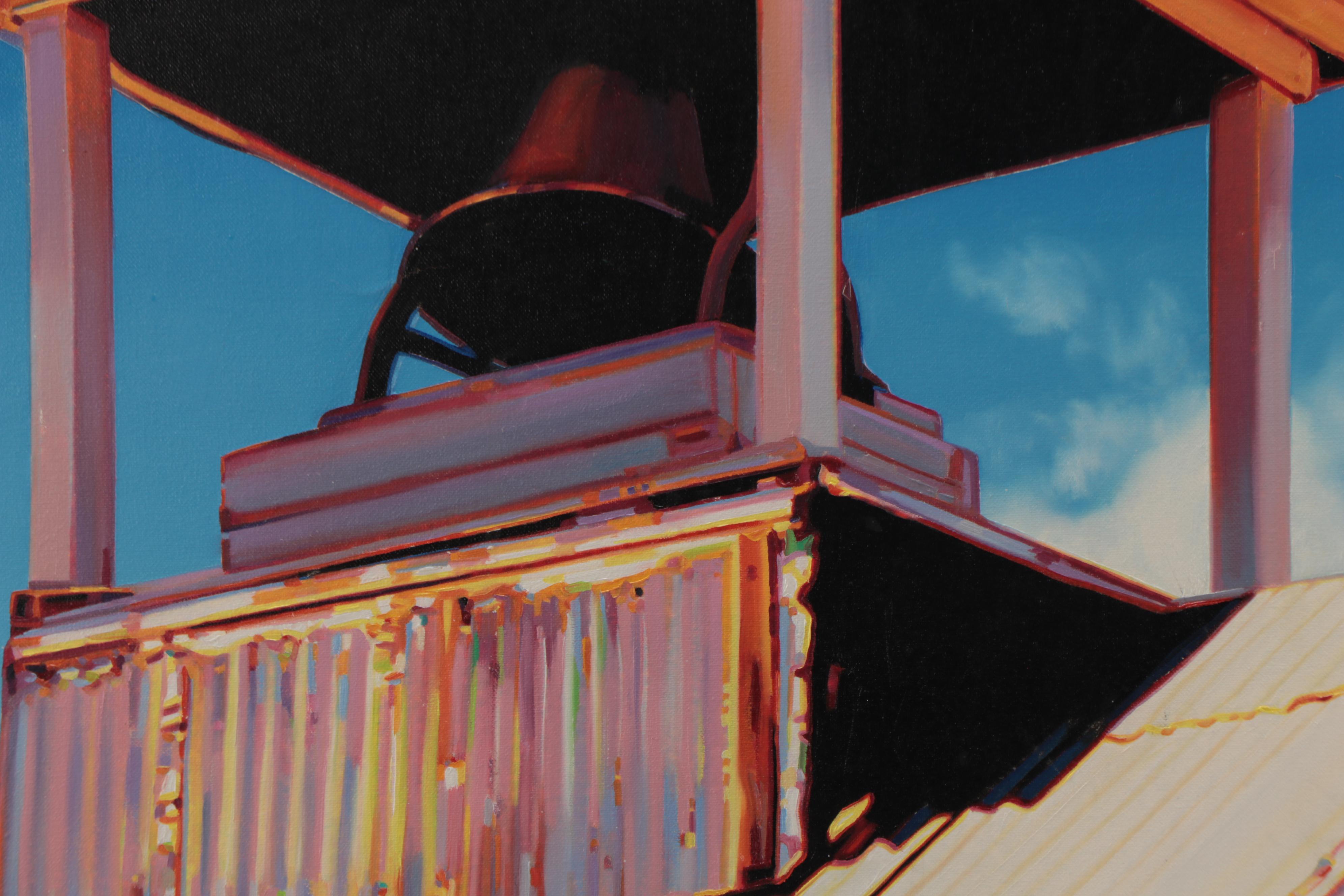 A. Johnson Oil Painting of Bell Tower