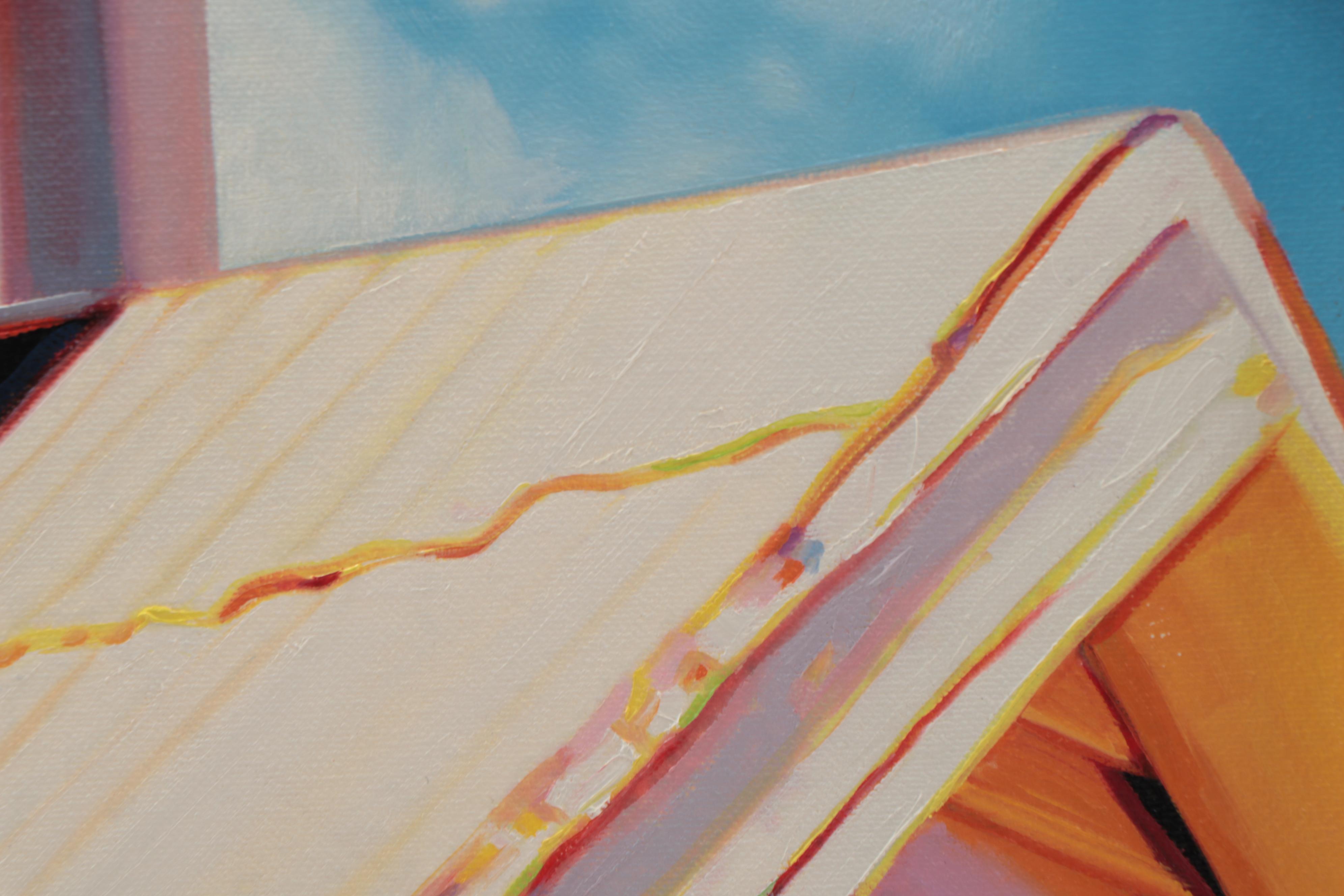 A. Johnson Oil Painting of Bell Tower