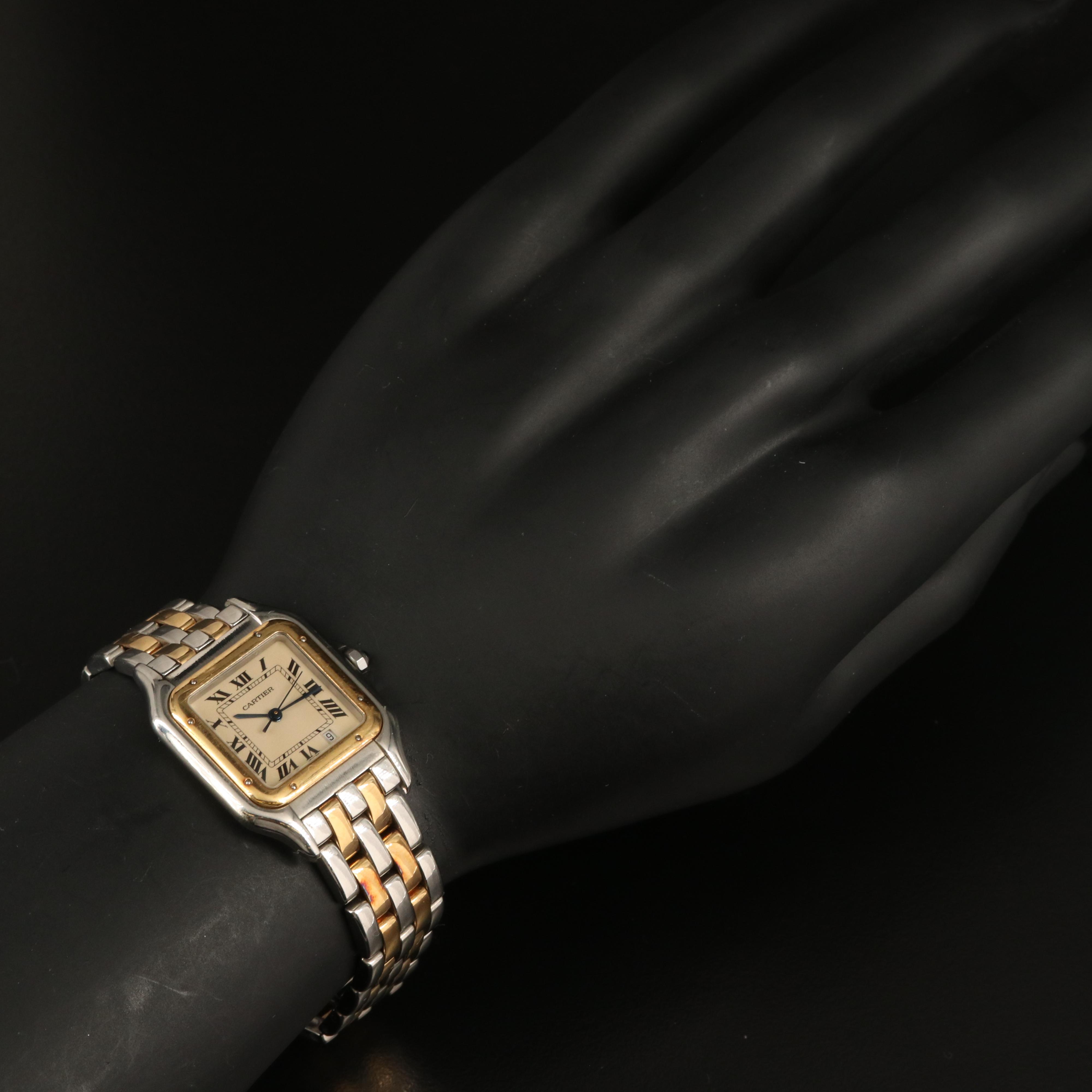 Cartier Panthère 18K and Stainless Steel Mid-Size with Date Watch