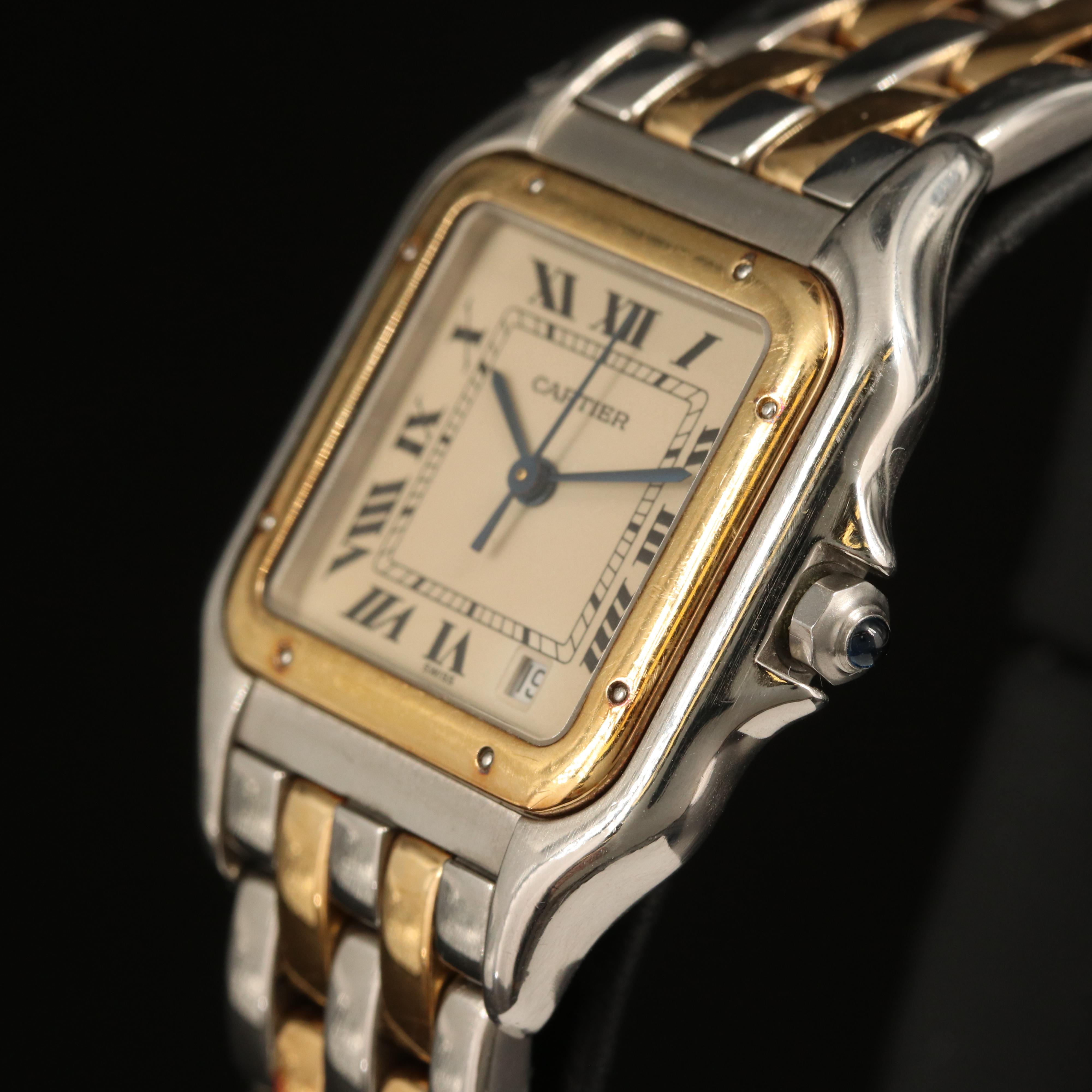 Cartier Panthère 18K and Stainless Steel Mid-Size with Date Watch