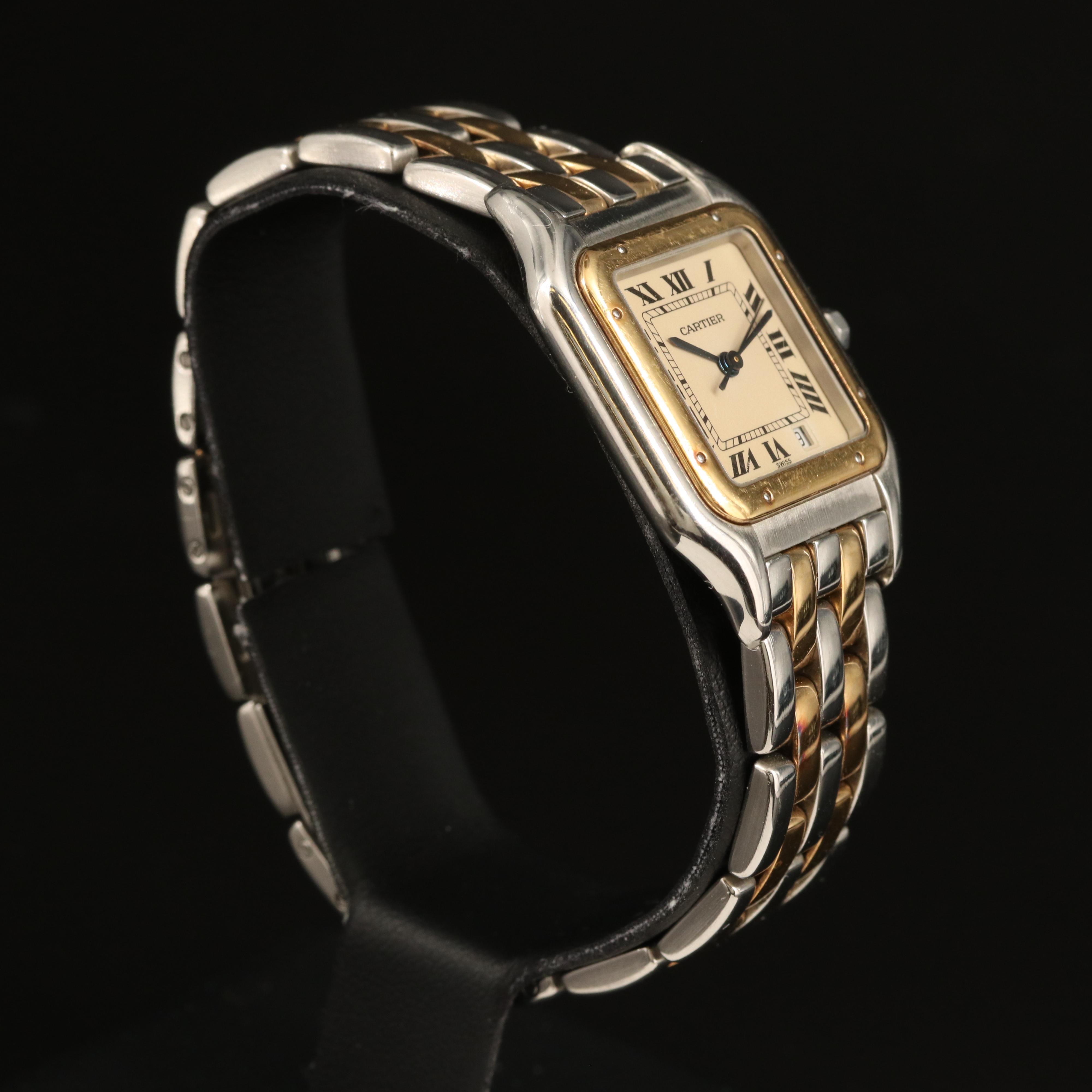 Cartier Panthère 18K and Stainless Steel Mid-Size with Date Watch