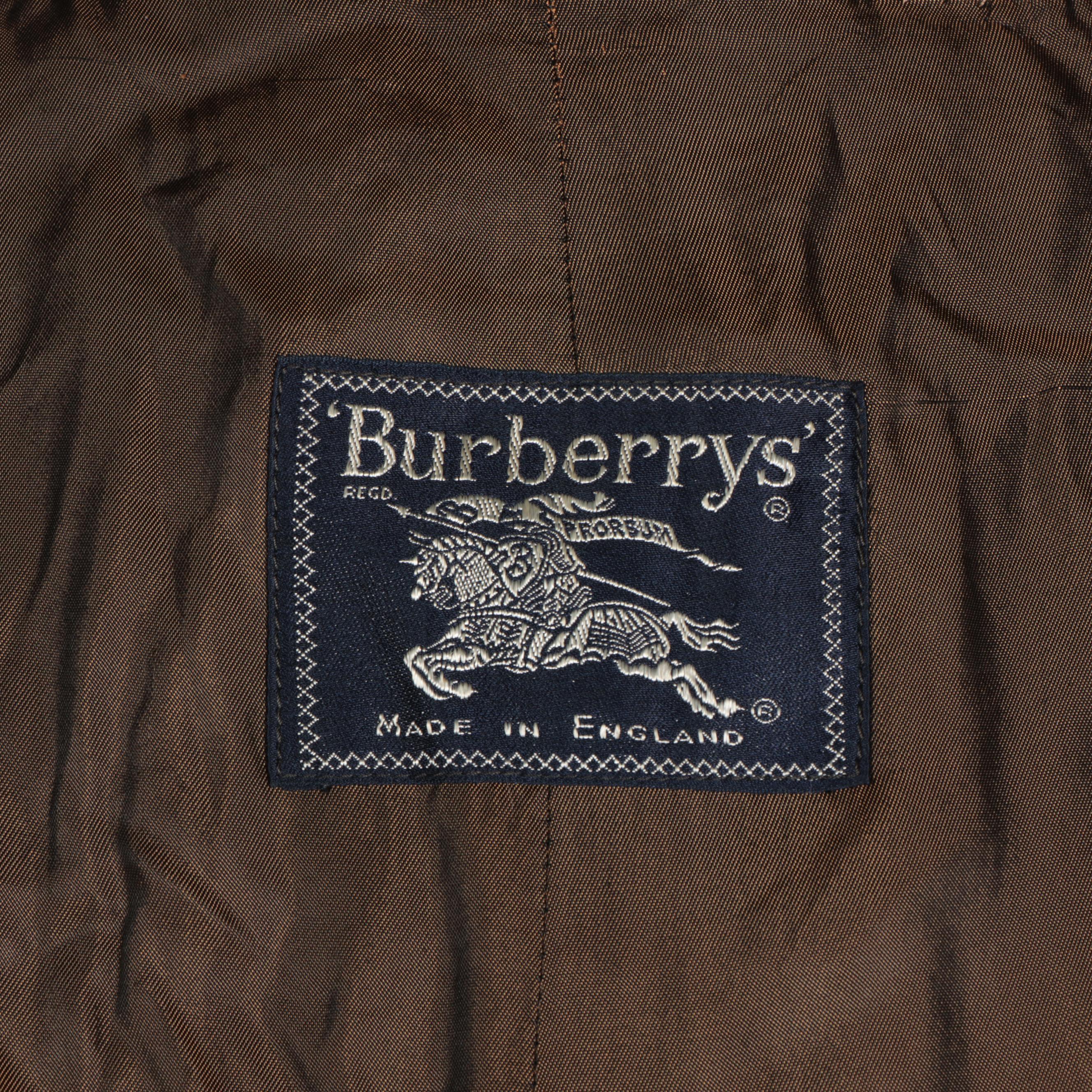 Men's Burberrys Balmacaan Coat in Wool Check with Raglan Sleeves