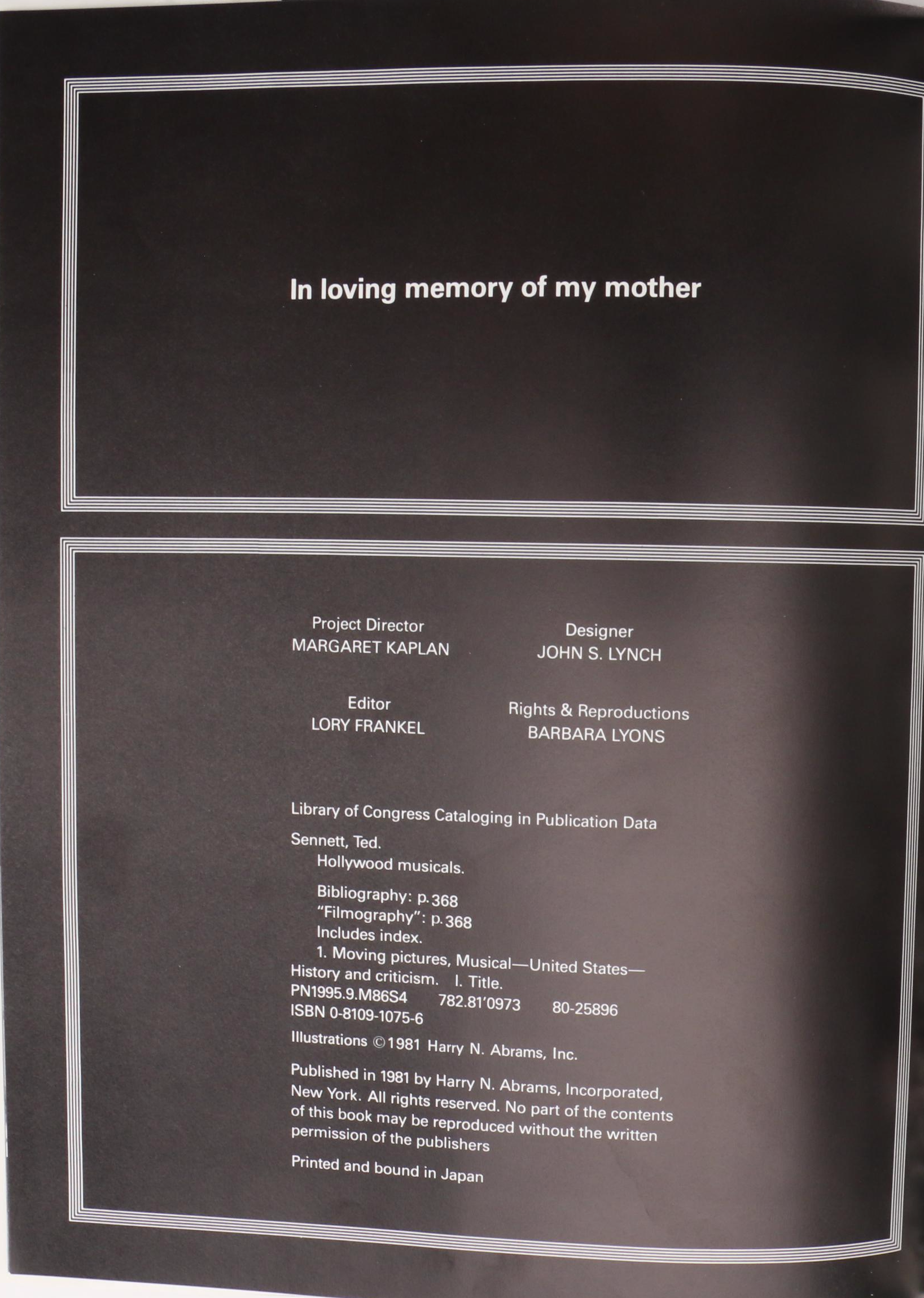 "Hollywood Musicals" by Ted Sennett with "The Lerner & Loewe Song Book"