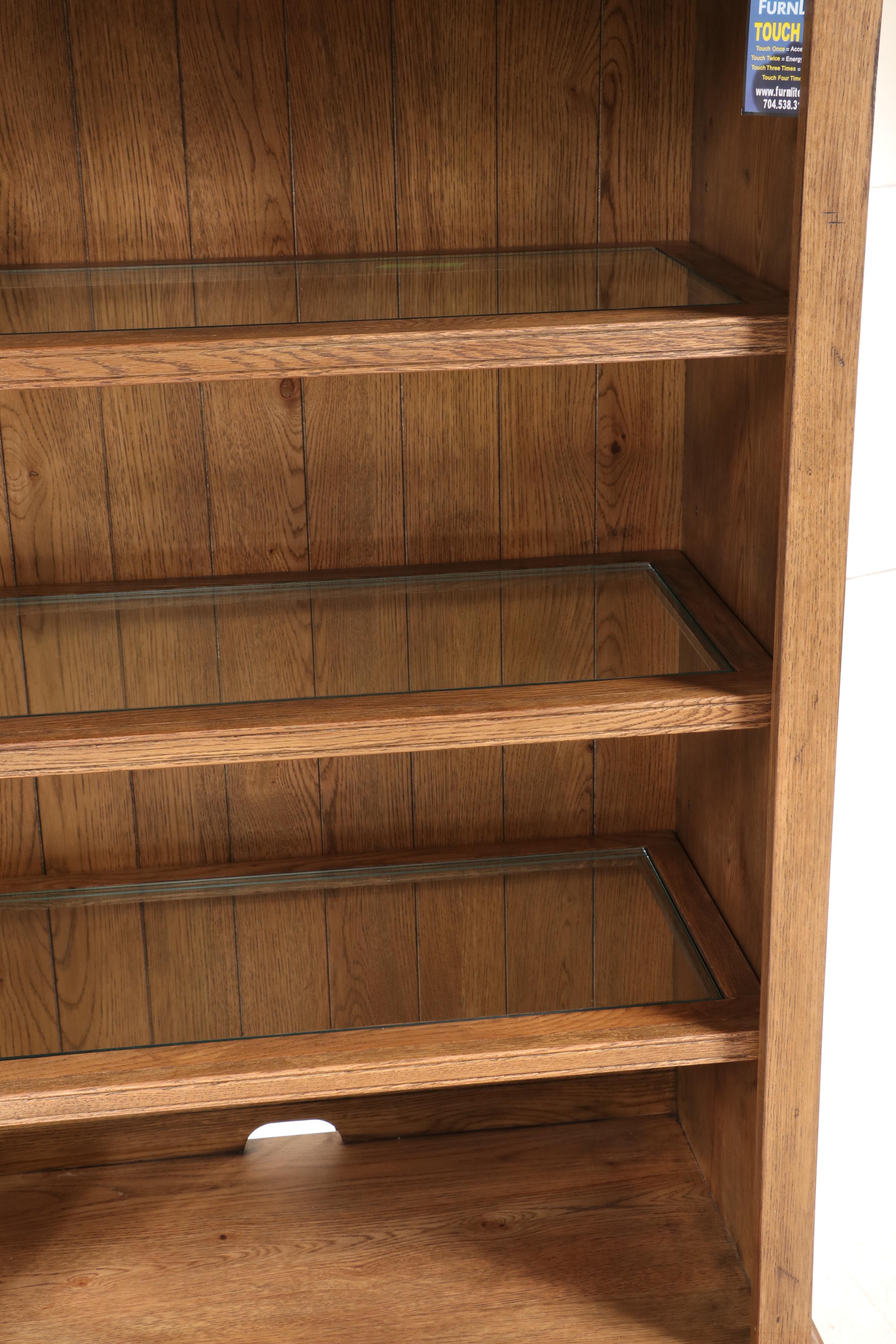 Havertys "Avondale II" Oak and Ash Bookcase with Doors