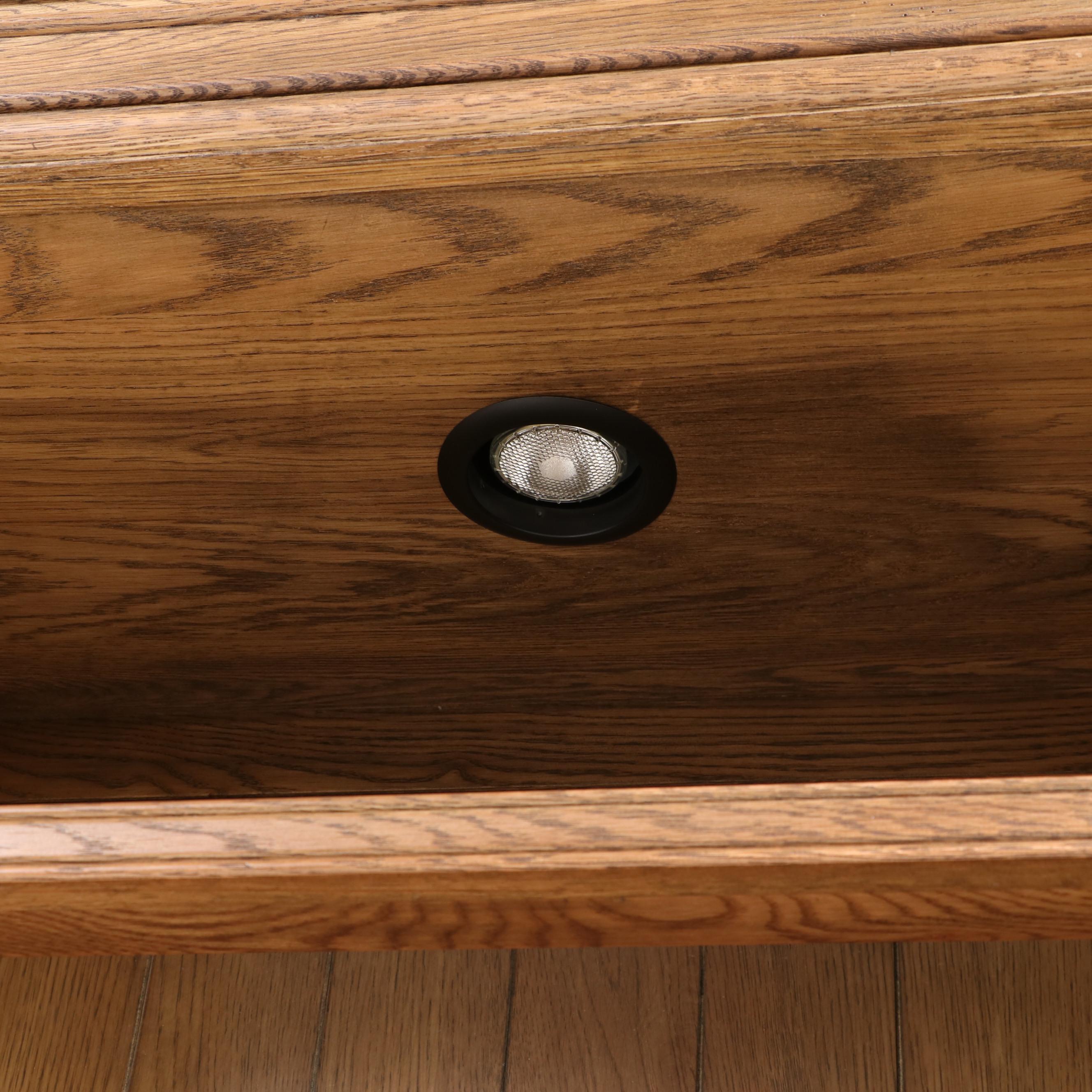 Havertys "Avondale II" Oak and Ash Bookcase with Doors