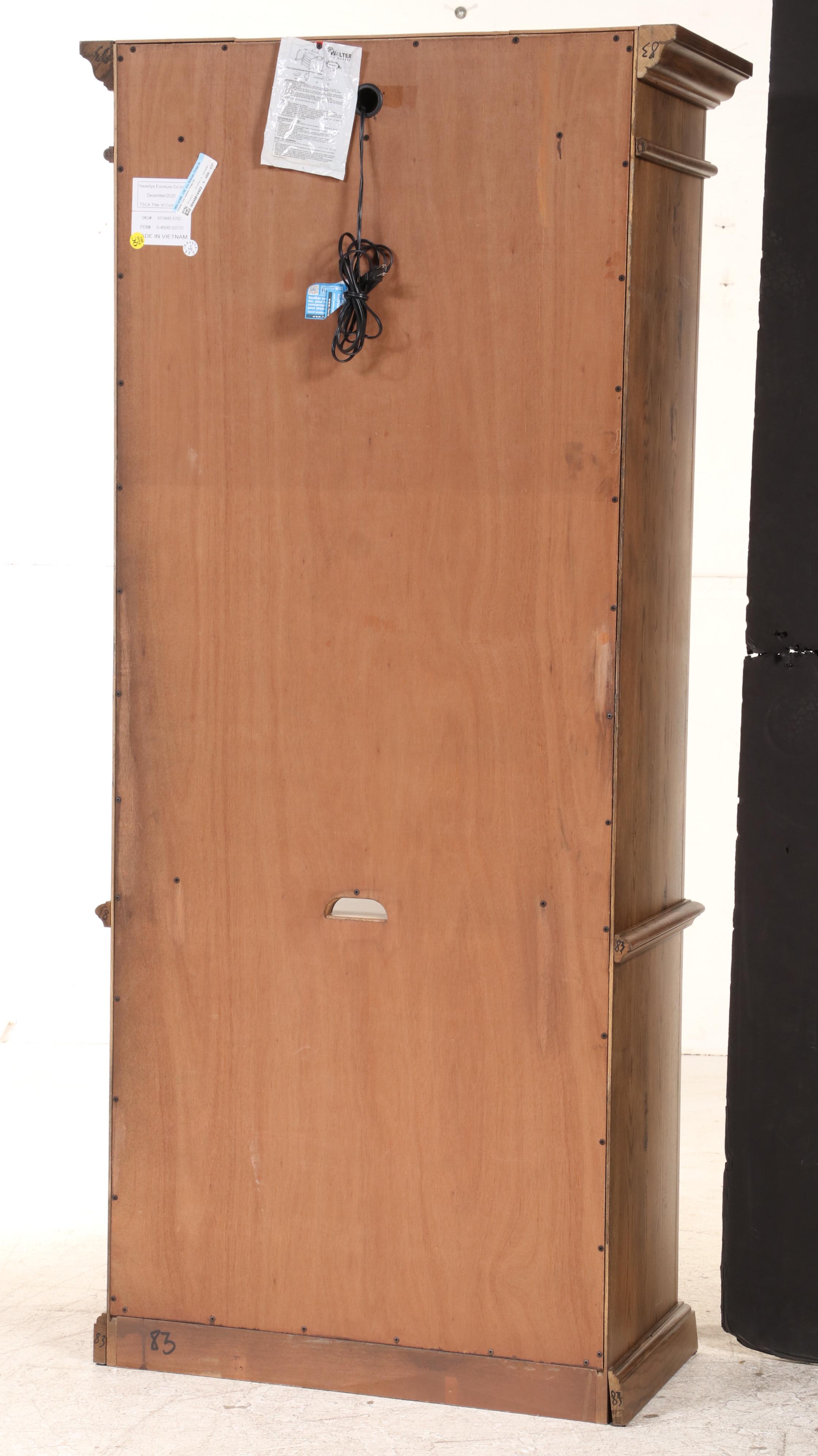 Havertys "Avondale II" Oak and Ash Bookcase with Doors