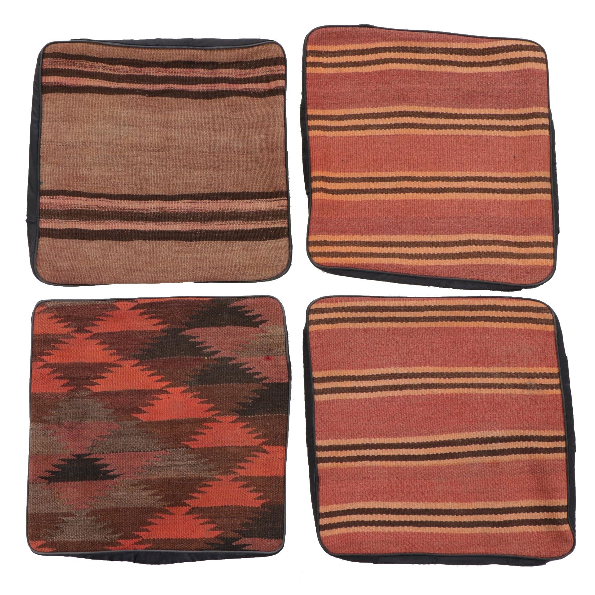 Handwoven Kilim Face Throw Pillow Cover