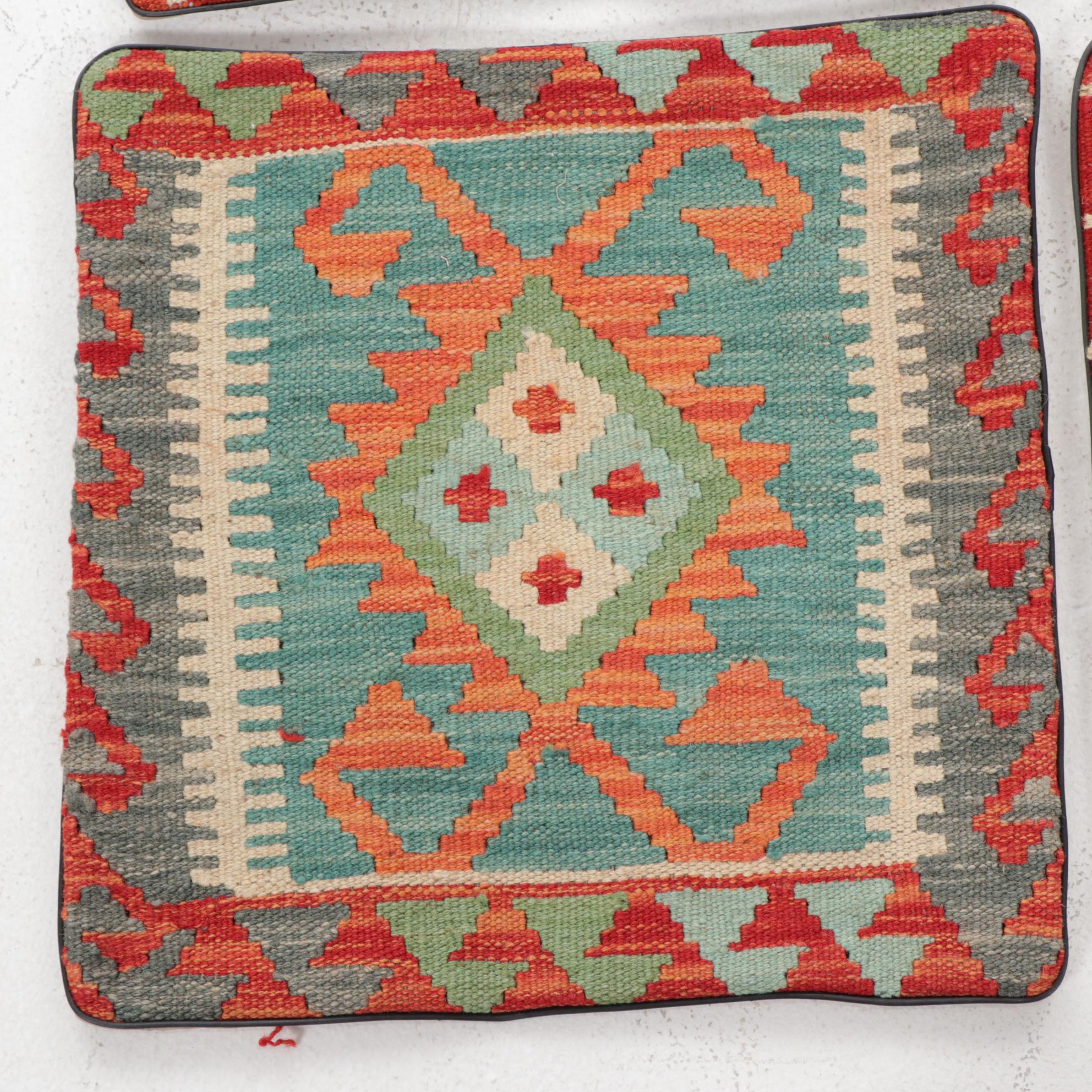 Handwoven Kilim Face Throw Pillow Covers