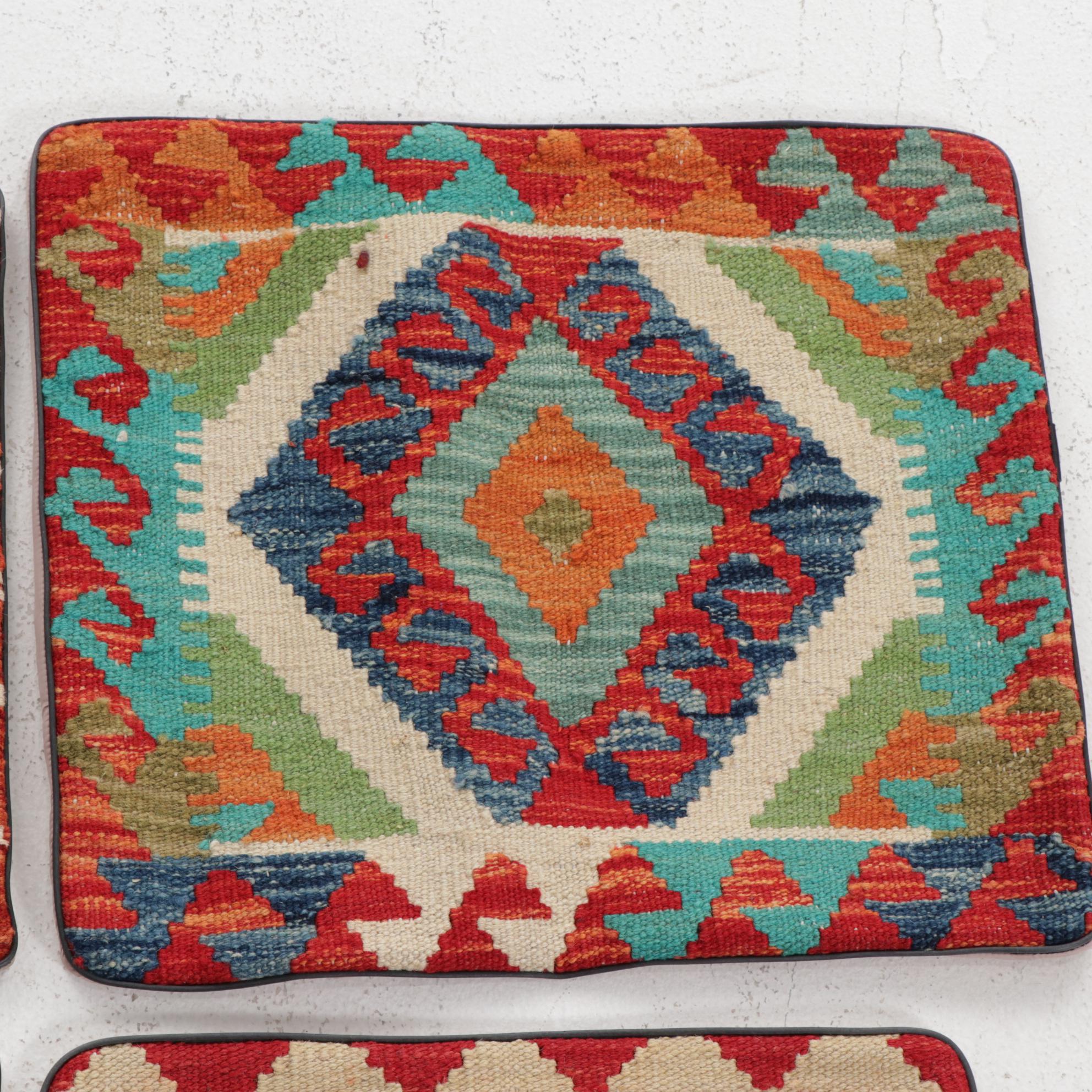 Handwoven Kilim Face Throw Pillow Covers