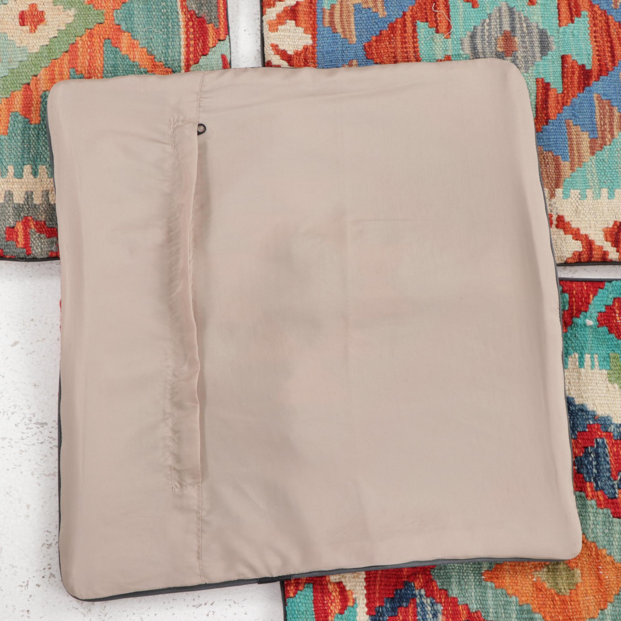 Handwoven Kilim Face Throw Pillow Covers