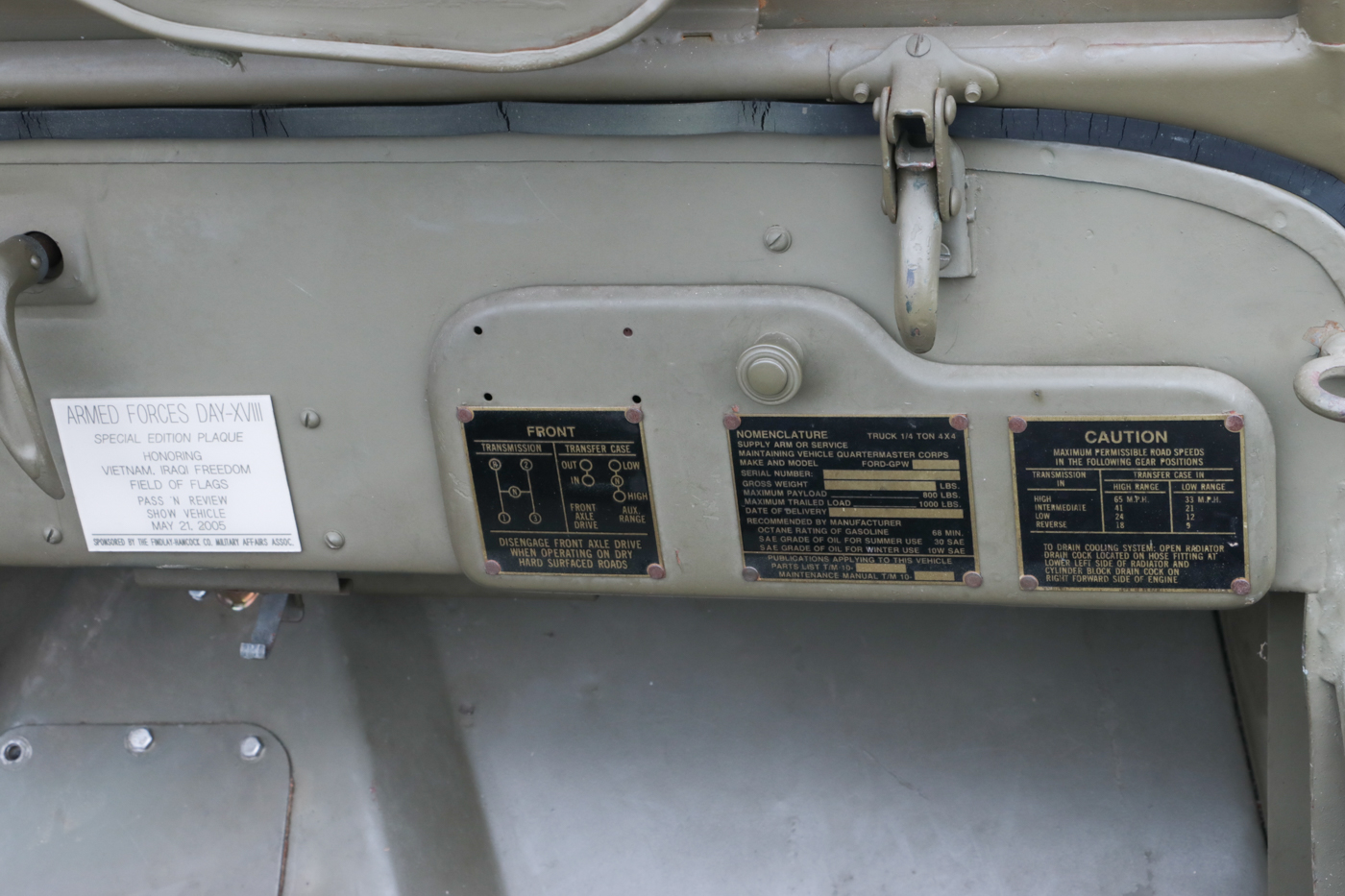 1942 Ford GPW World War II Era Jeep