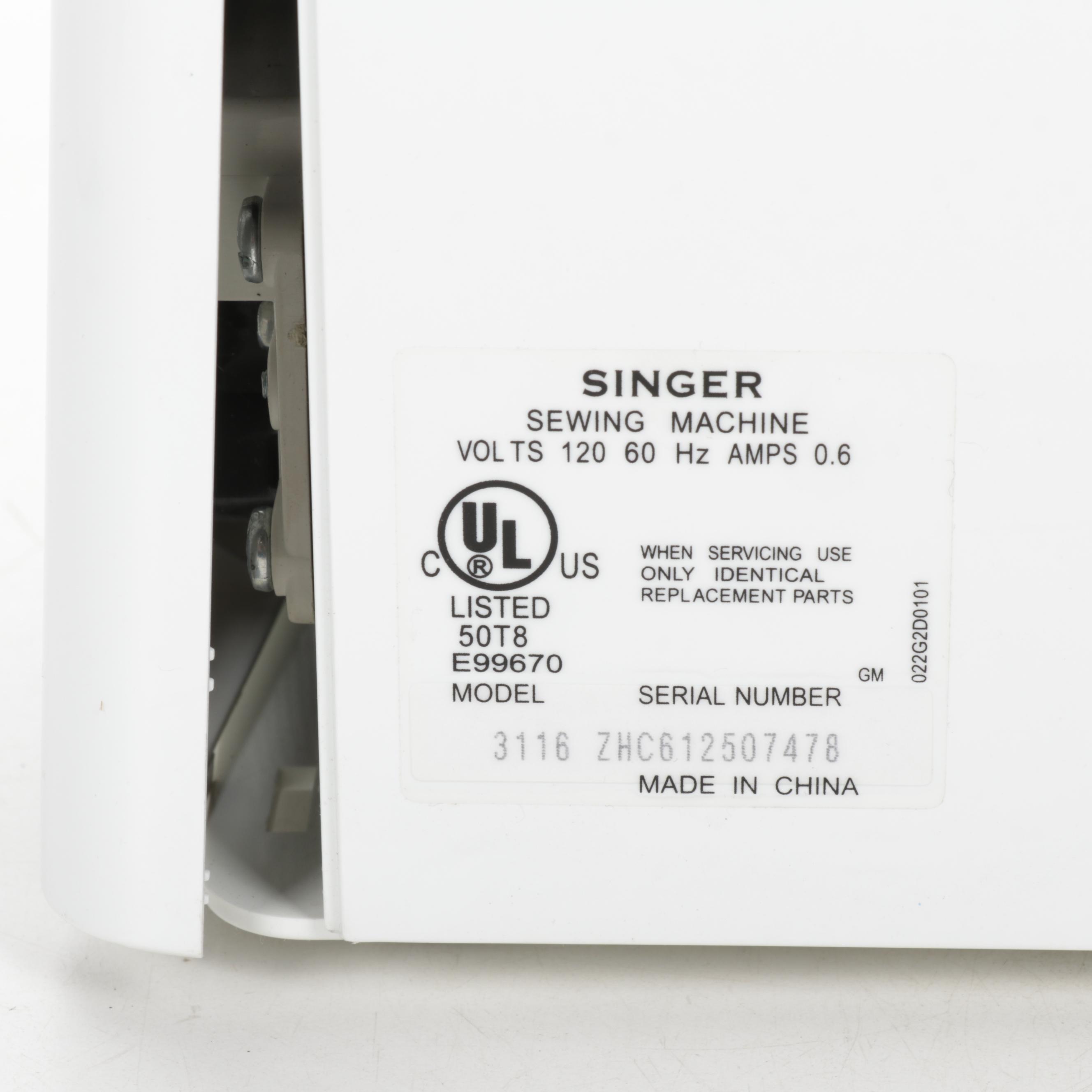 Singer "Simple" Electric Portable Sewing Machine, 2000s