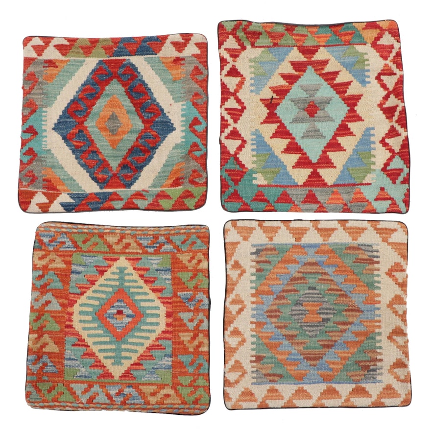 Handwoven Kilim Face Throw Pillow Covers