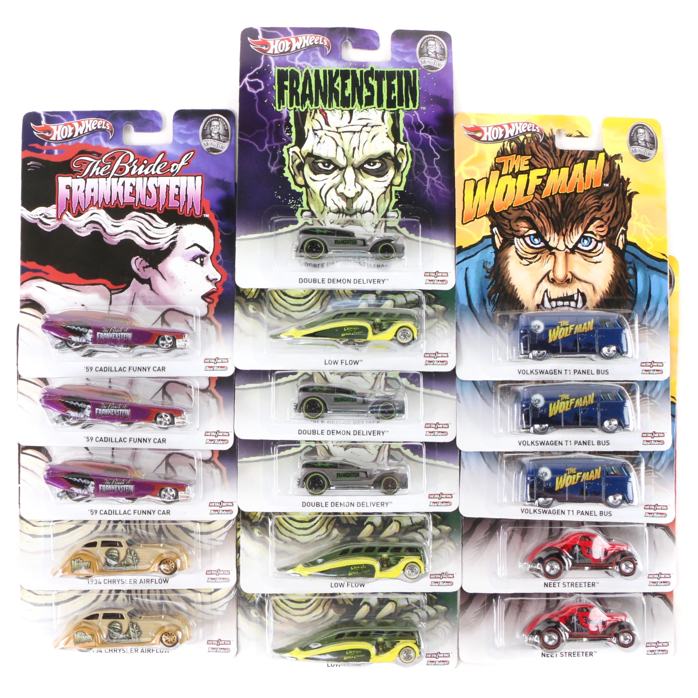 Hot Wheels Frankenstein, Dracula, The Mummy, Other Monsters 1:64 Diecast Cars