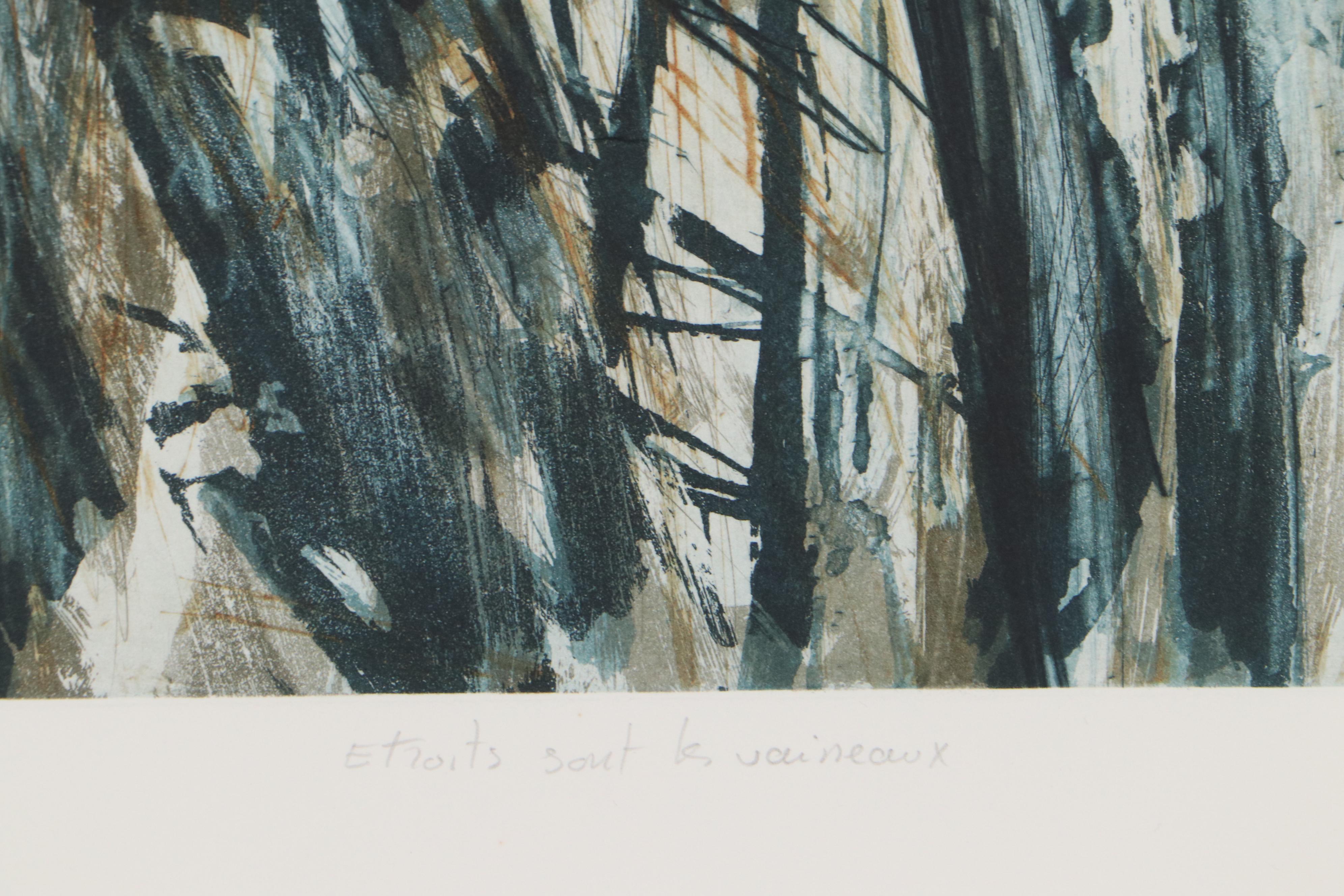 Jean-Paul Turmel Aquatint "Etroits sous Vaineaux," 1988