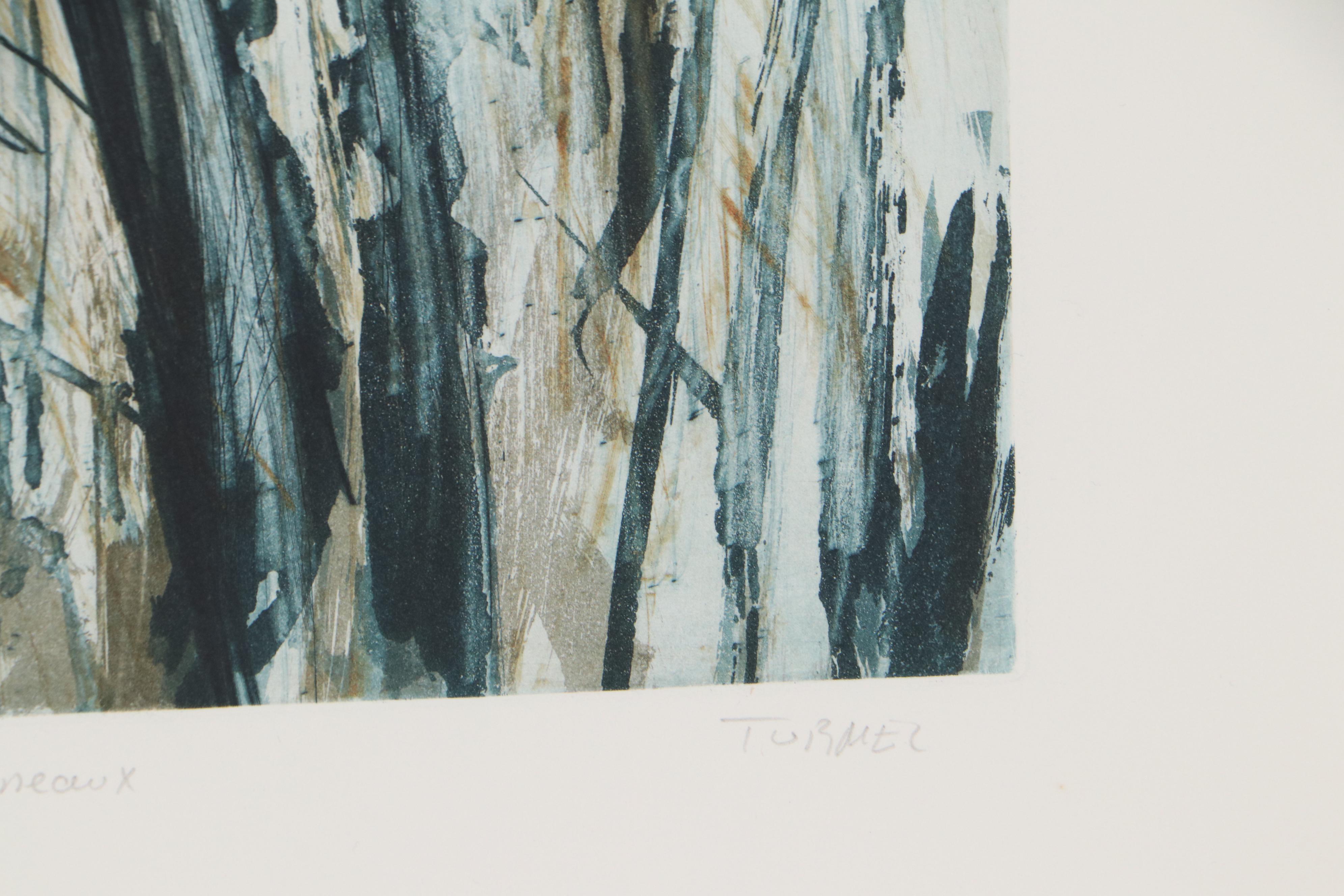 Jean-Paul Turmel Aquatint "Etroits sous Vaineaux," 1988