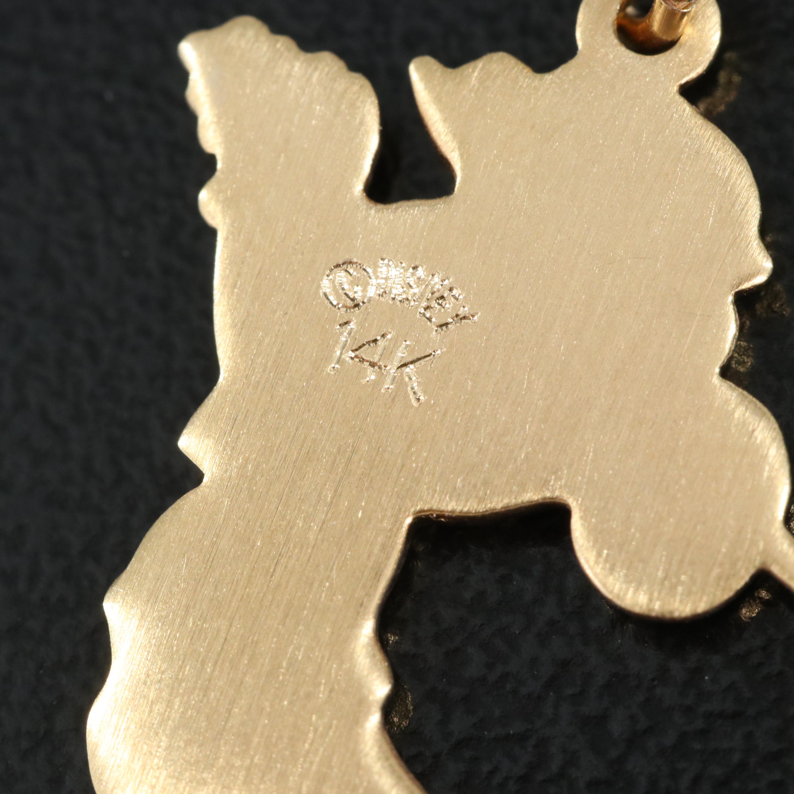 14K Mickey Mouse Golfing Charm