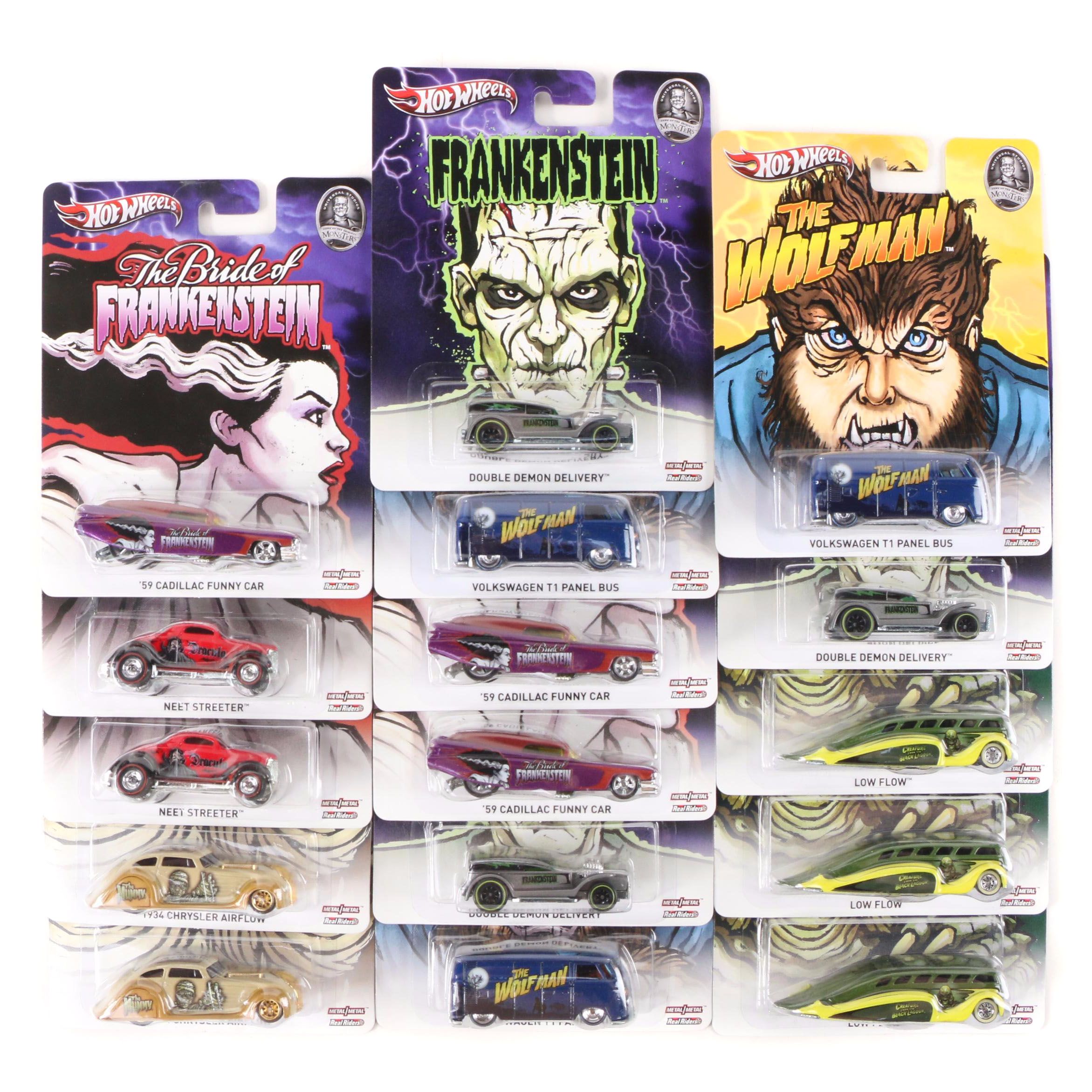 Hot Wheels Frankenstein, Dracula, The Mummy, Other Monsters 1:64 Diecast Cars