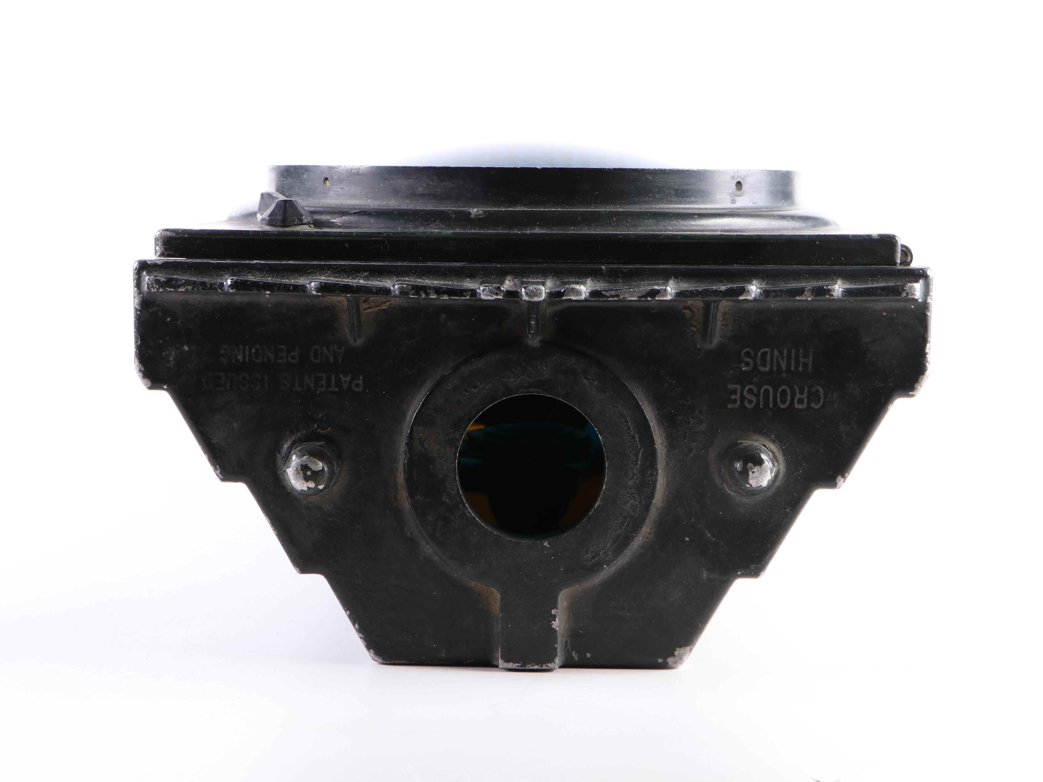 Crouse Hinds Glass Lens Traffic Light, Early to Mid-20th Century