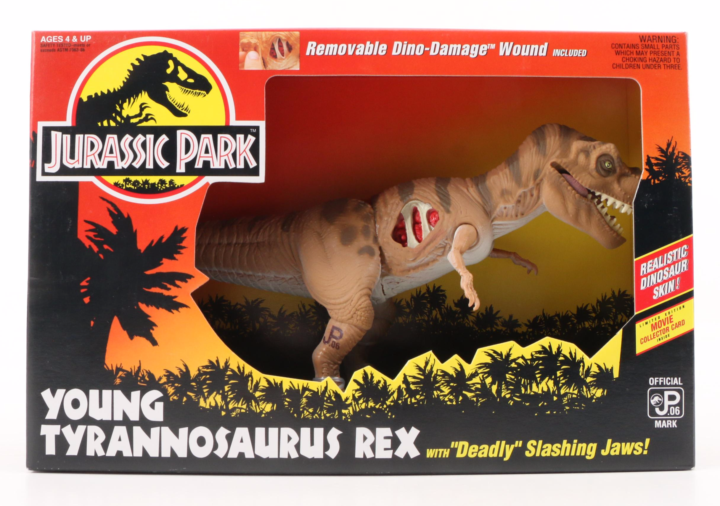 Kenner Jurassic Park Young T. Rex Action Figure with Slashing Jaws, Capture Gear