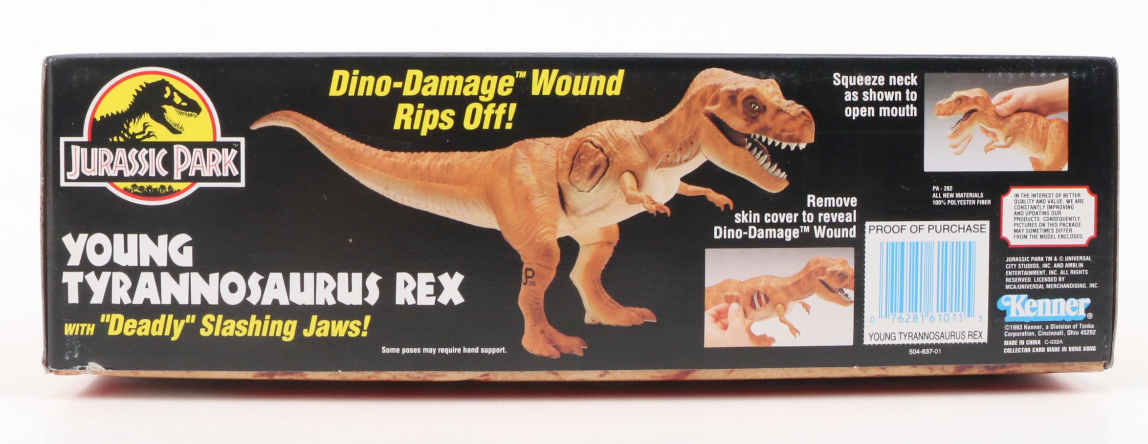Kenner Jurassic Park Young T. Rex Action Figure with Slashing Jaws, Capture Gear