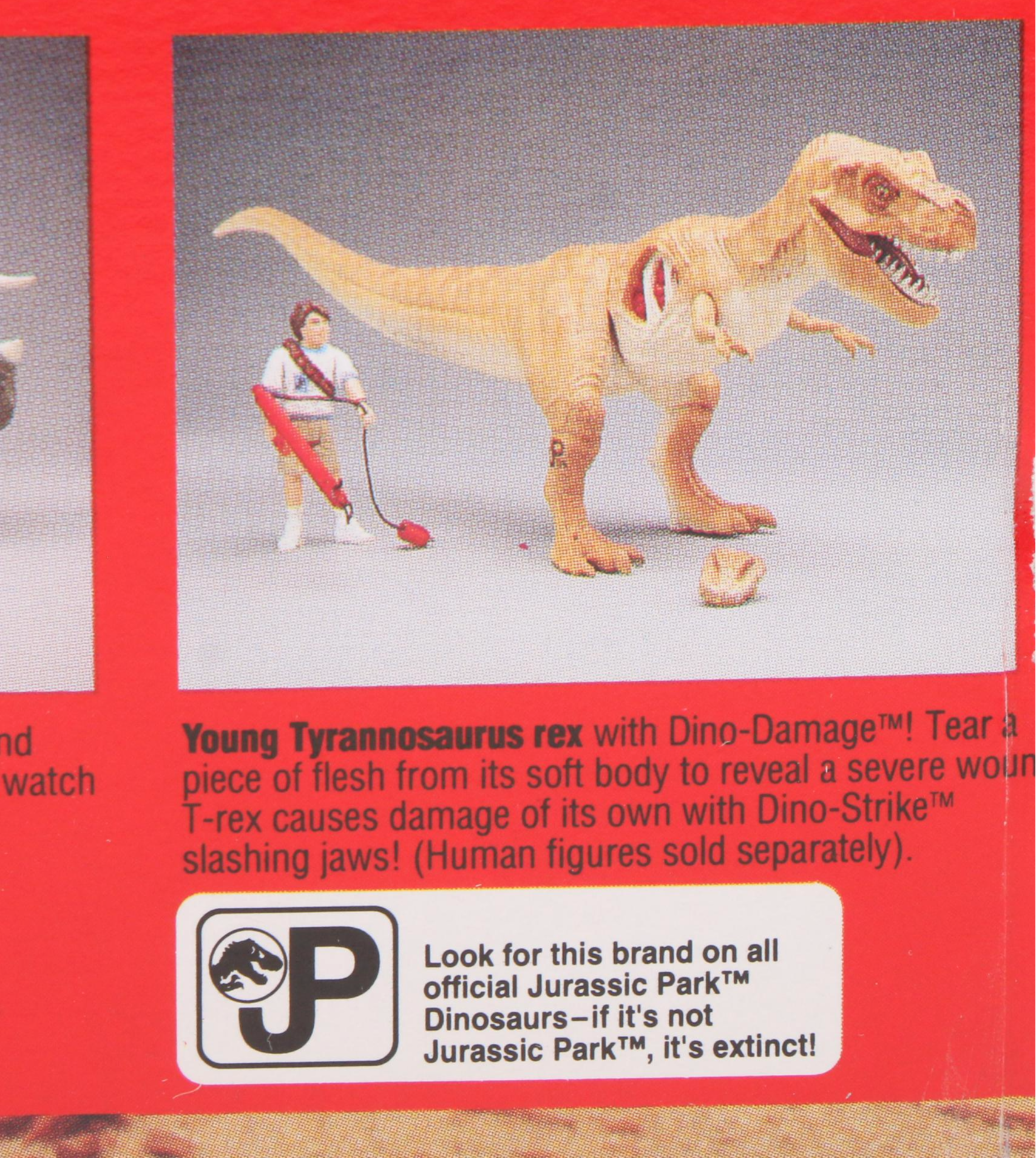 Kenner Jurassic Park Young T. Rex Action Figure with Slashing Jaws, Capture Gear